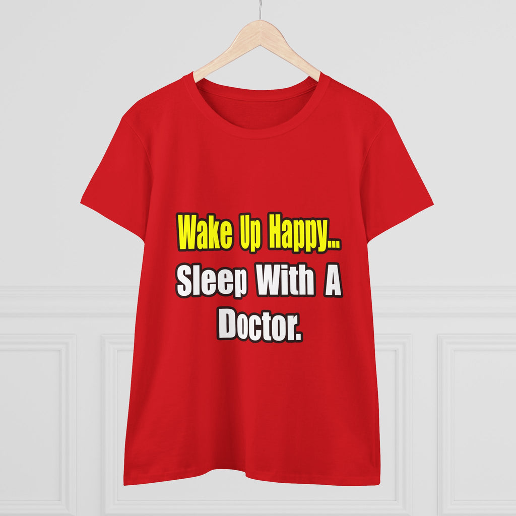 Sleep With Doctor - Women's Midweight Cotton Tee