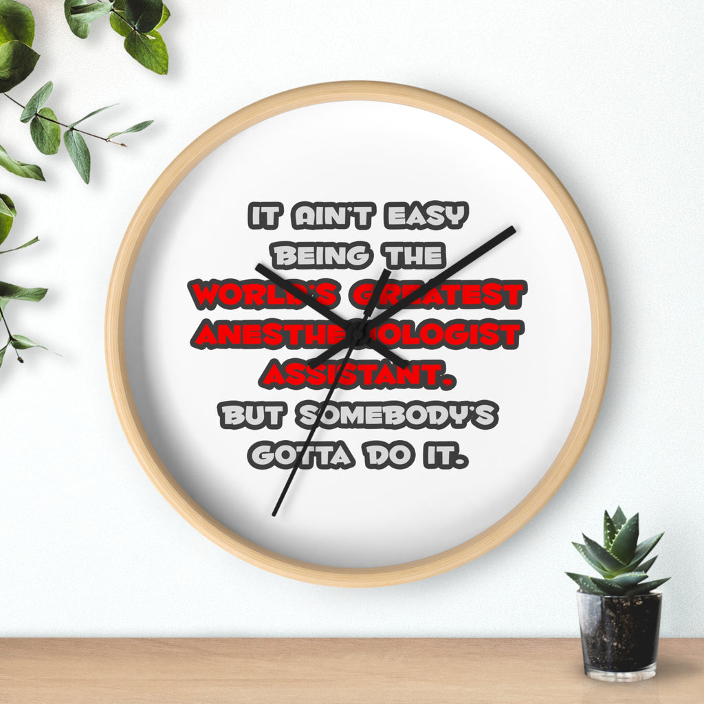 World's Greatest Anesthesiologist Asst Joke - Wall Clock