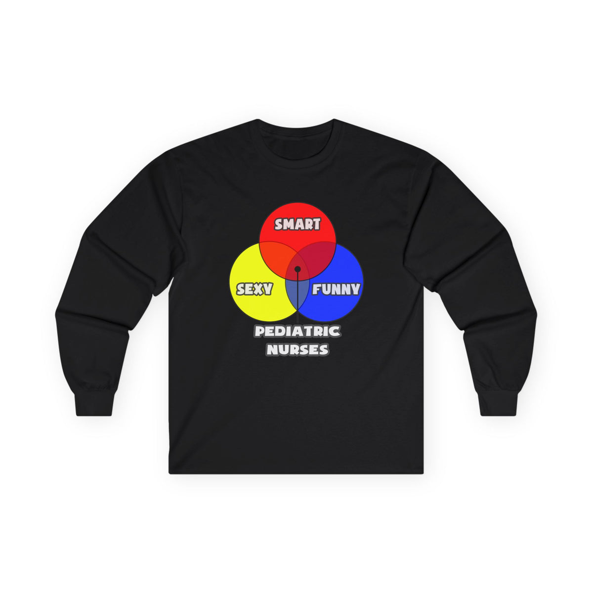 Venn Diagram .. Pediatric Nurses - Unisex Ultra Cotton Long Sleeve Tee