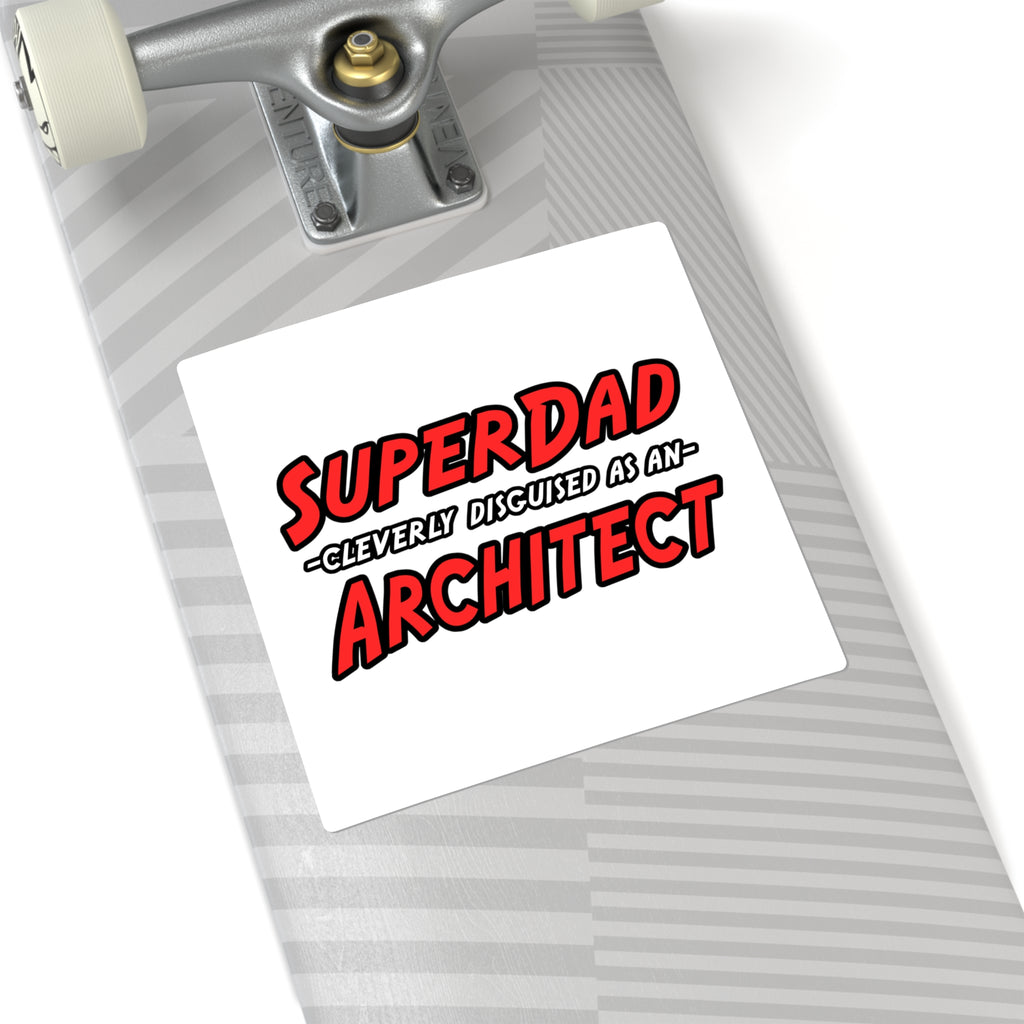 SuperDad...Architect - Square Stickers
