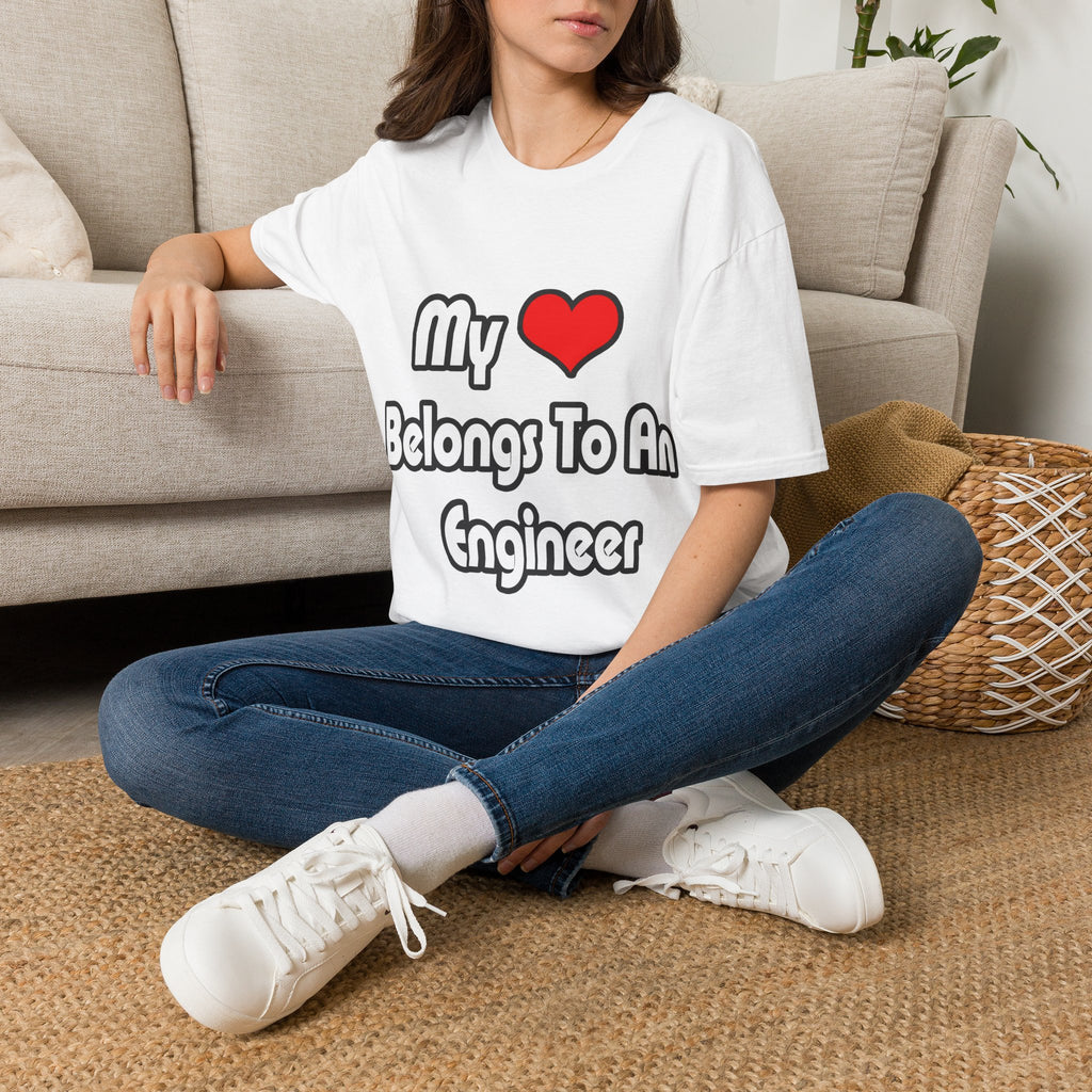 My Heart Belongs To An Engineer - Unisex Softstyle T-Shirt