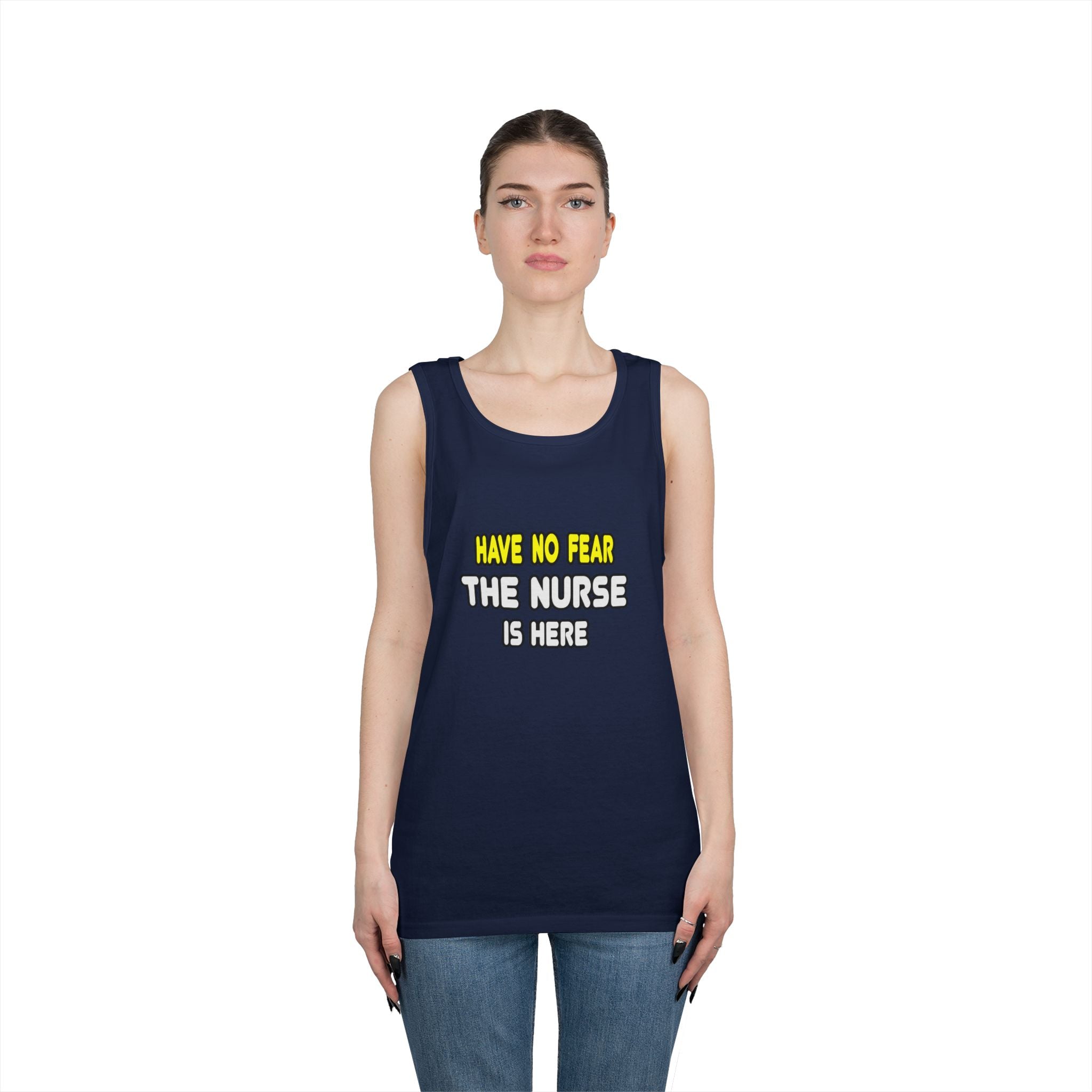 Have No Fear, The Nurse Is Here - Unisex Heavy Cotton Tank Top