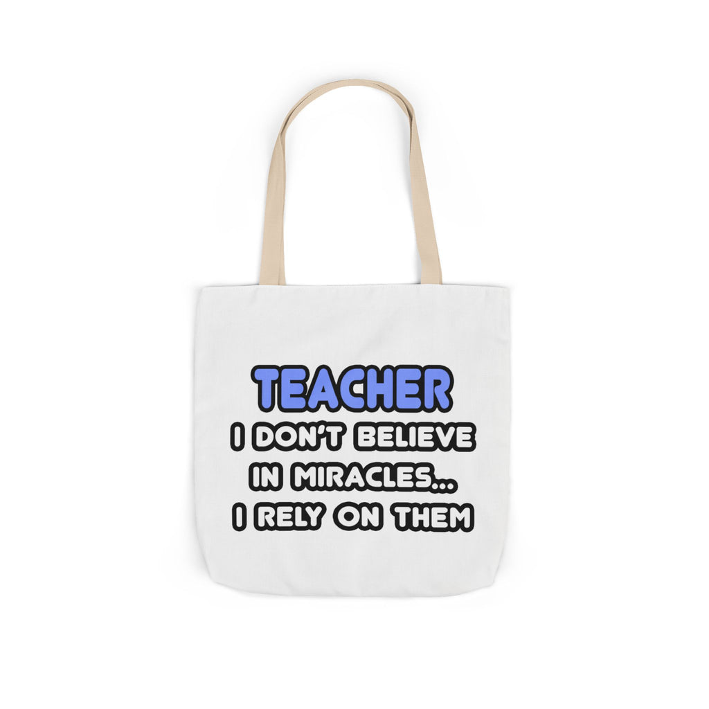 Miracles and Teachers - Canvas Tote Bag, 5-Color Straps