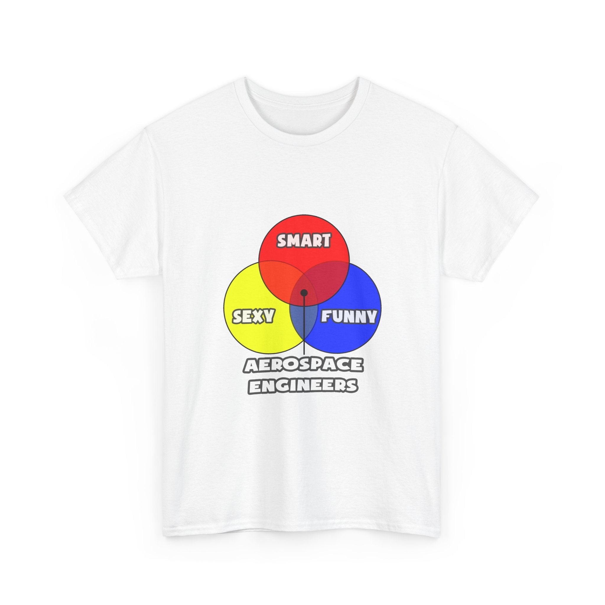 Venn Diagram .. Aerospace Engineers - Unisex Heavy Cotton Tee