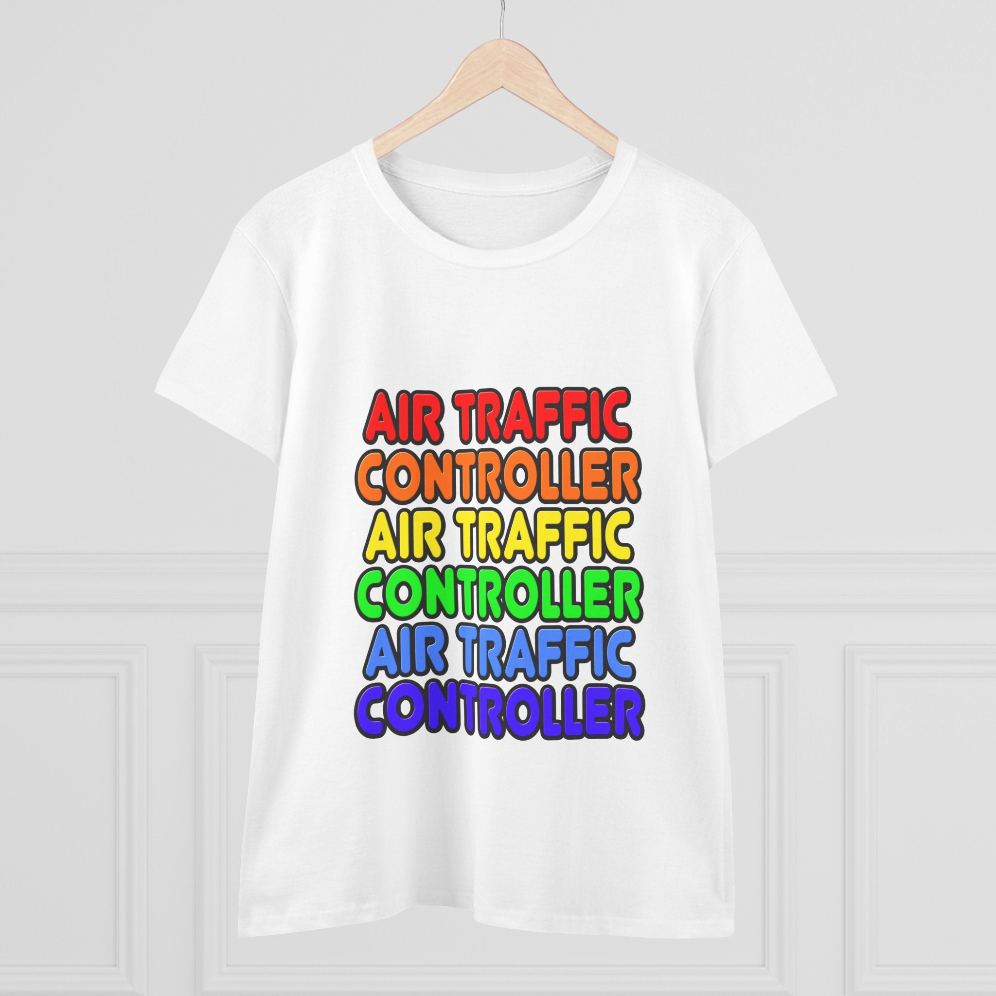 Rainbow Air Traffic Controller - Women's Midweight Cotton Tee