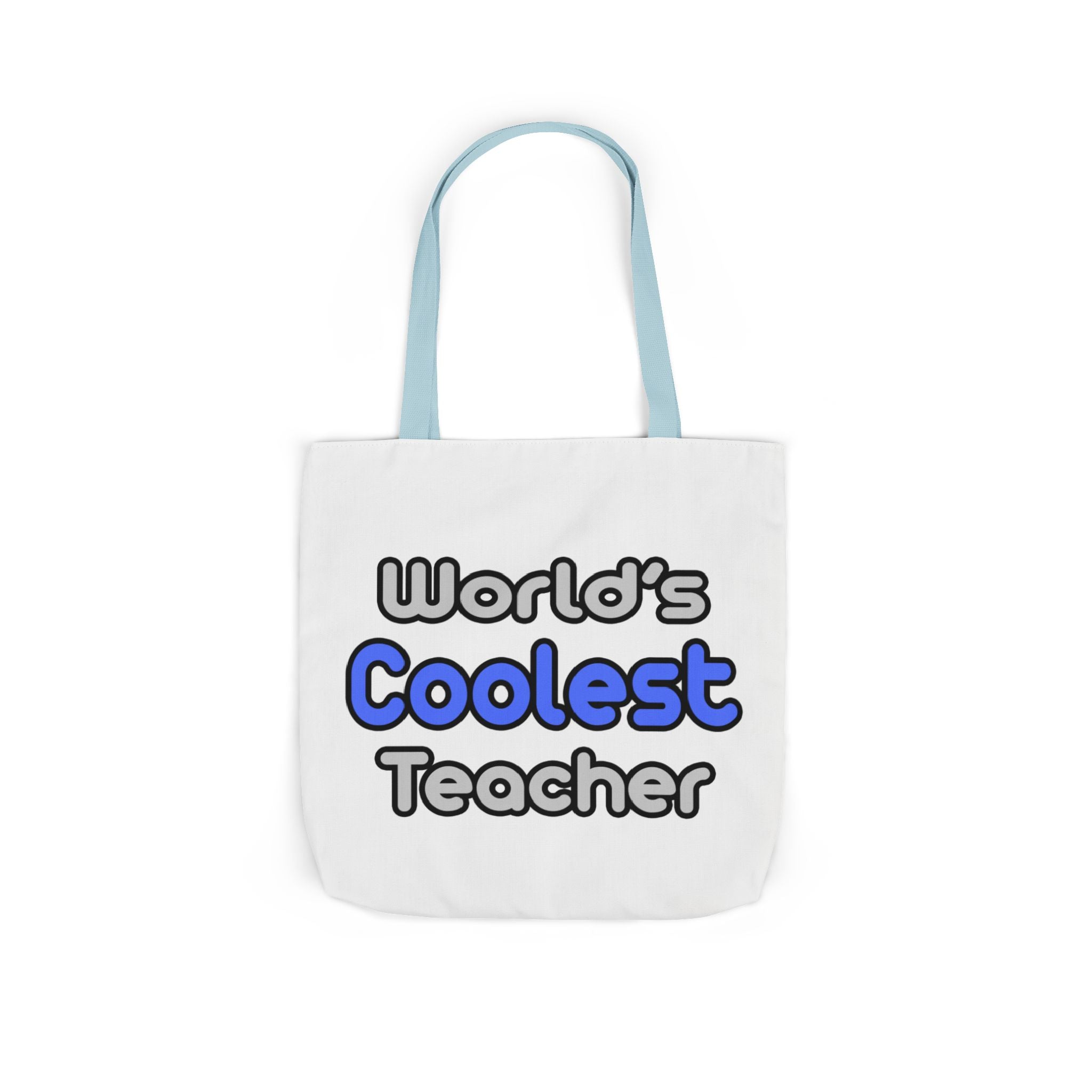 World's Coolest Teacher - Canvas Tote Bag, 5-Color Straps