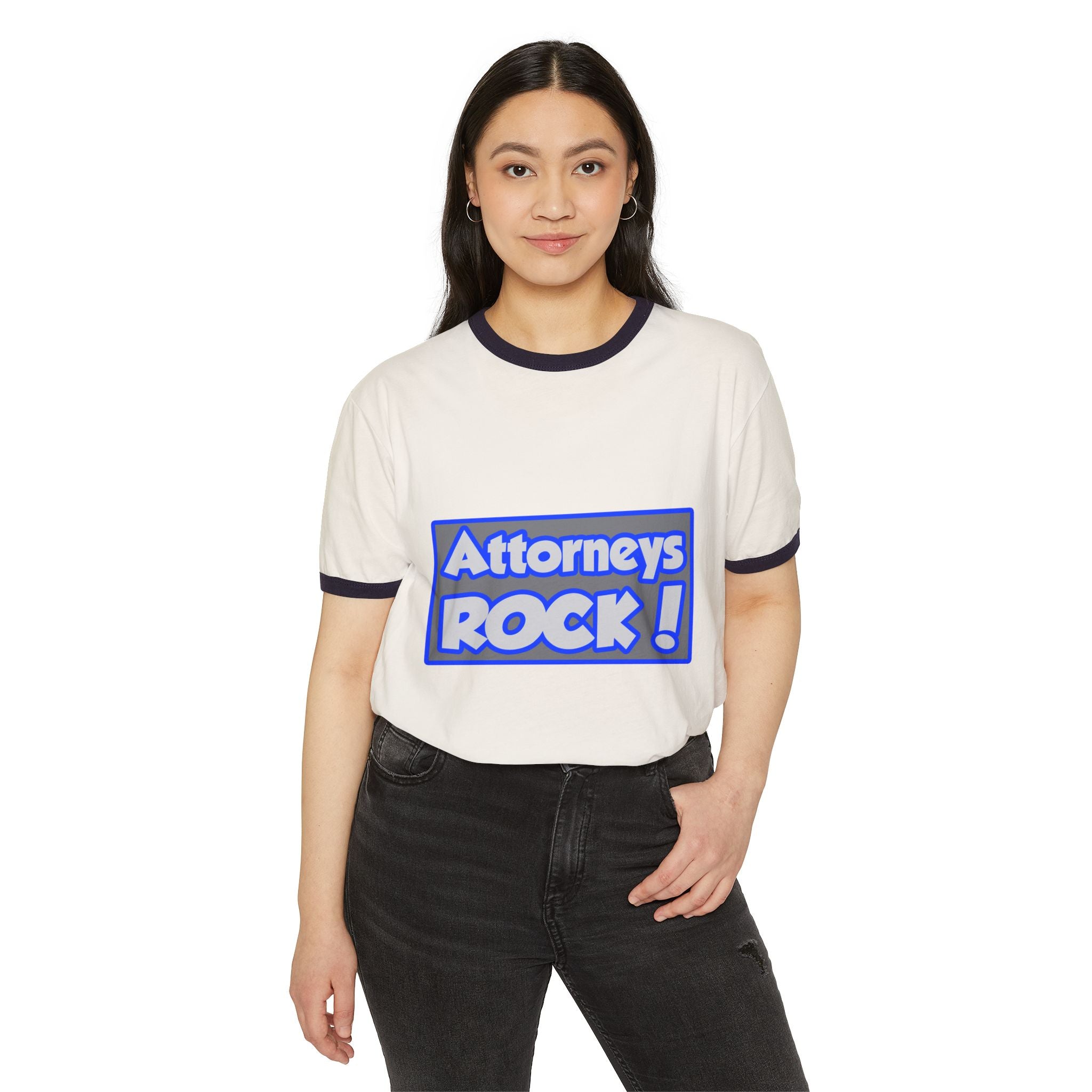 Attorneys Rock! - Unisex Cotton Ringer T-Shirt