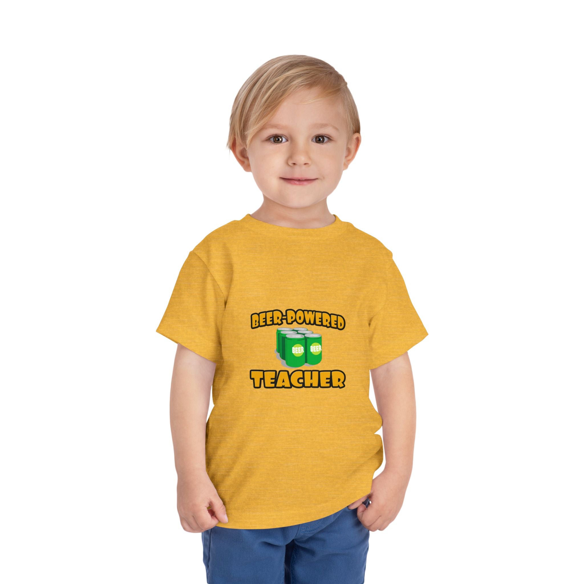 Beer Powered Teacher - Toddler Short Sleeve Tee