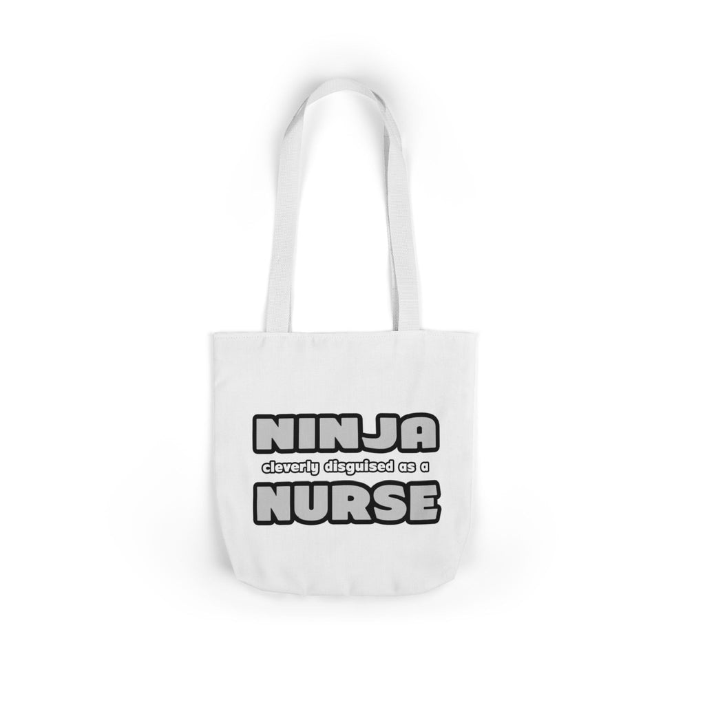 Ninja Cleverly Disguised As A Nurse - Canvas Tote Bag, 5-Color Straps