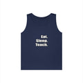 eat sleep teach - Unisex Heavy Cotton Tank Top