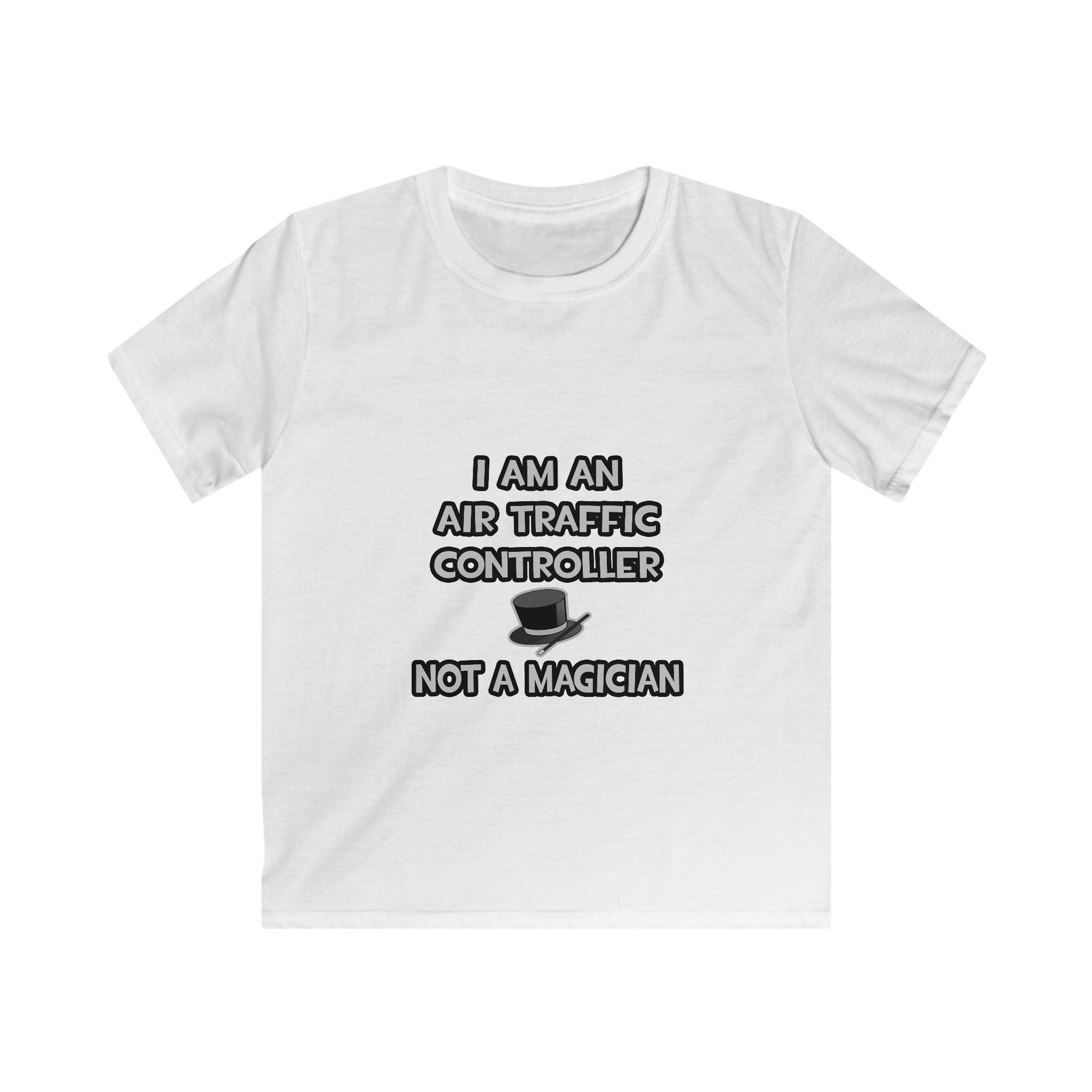 Air Traffic Controller ... Not A Magician - Kids Softstyle Tee