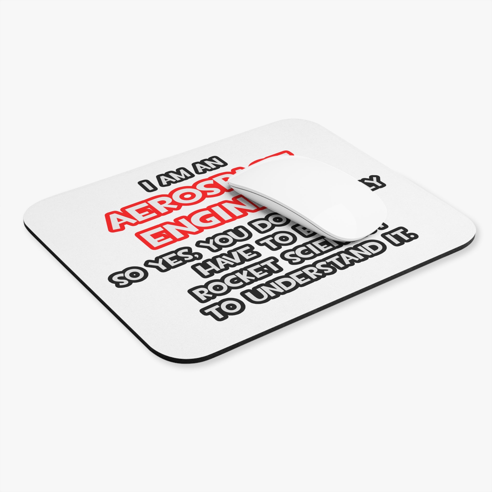 Rocket Scientist .. Funny Aerospace Engineer - Mouse Pad (Rectangle)
