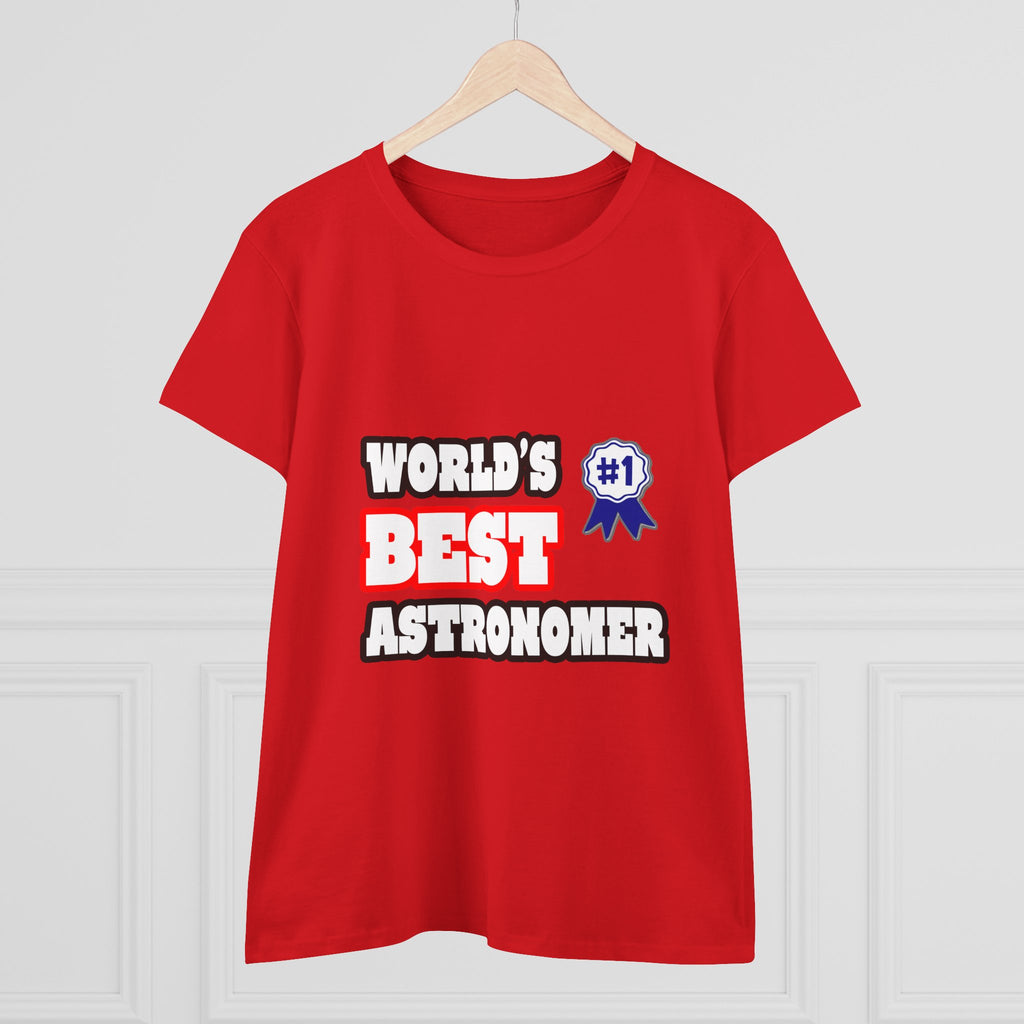 World's Best Astronomer - Women's Midweight Cotton Tee