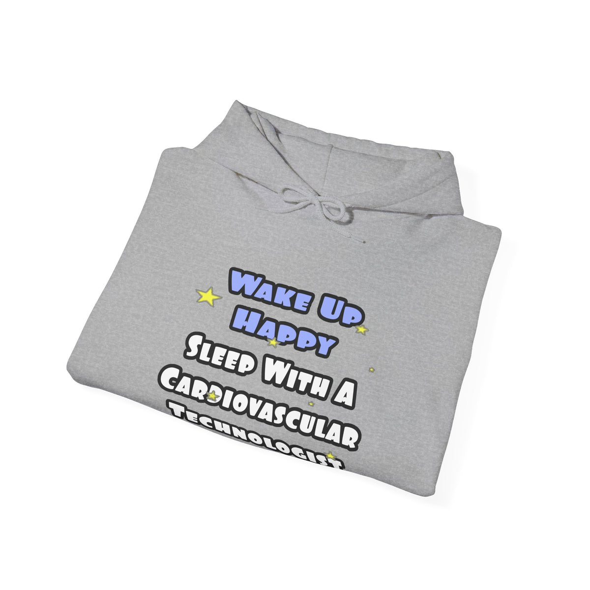 Wake Up Happy .. Sleep With Cardiovascular Tech - Unisex Heavy Blend™ Hooded Sweatshirt