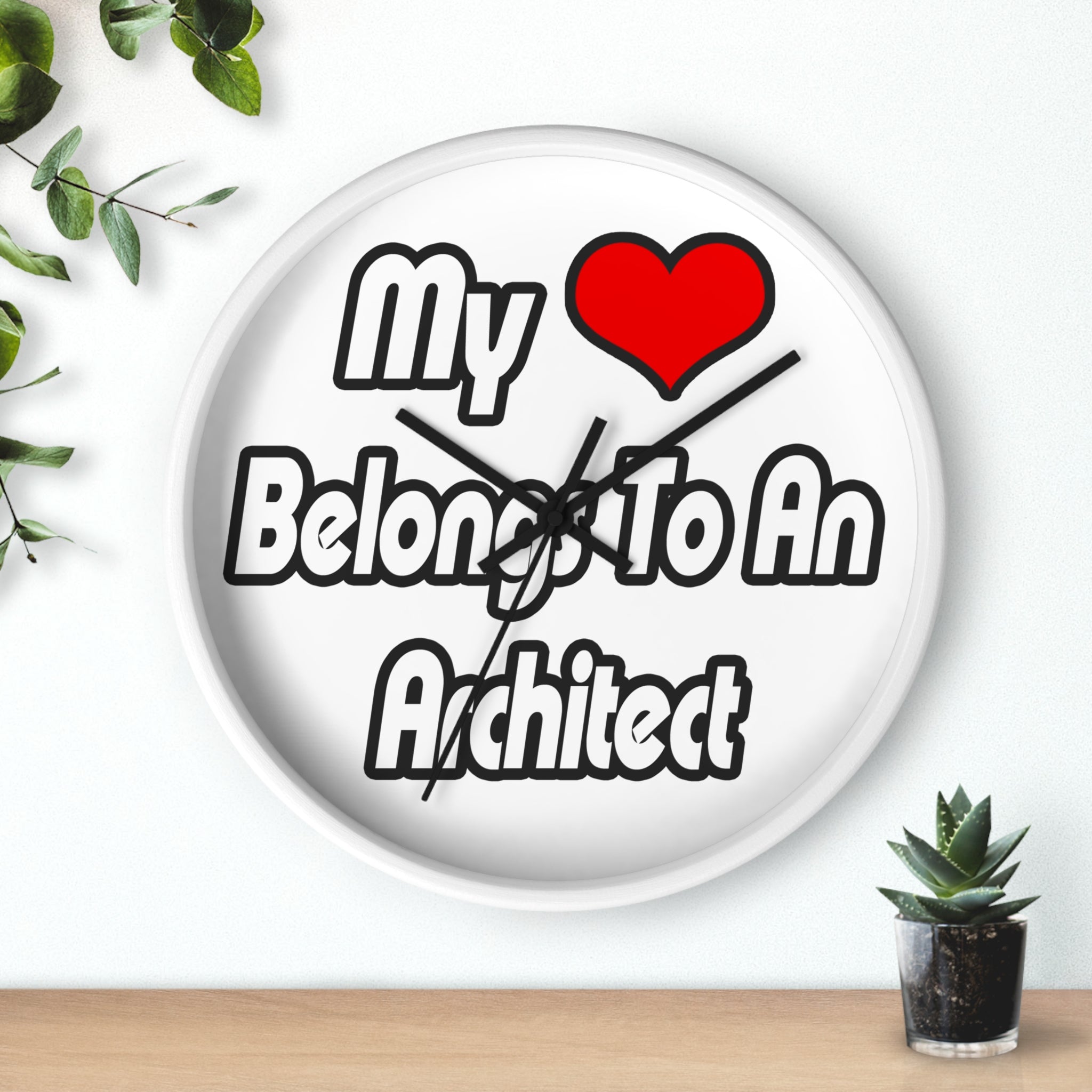 My Heart Belongs To An Architect - Wall Clock