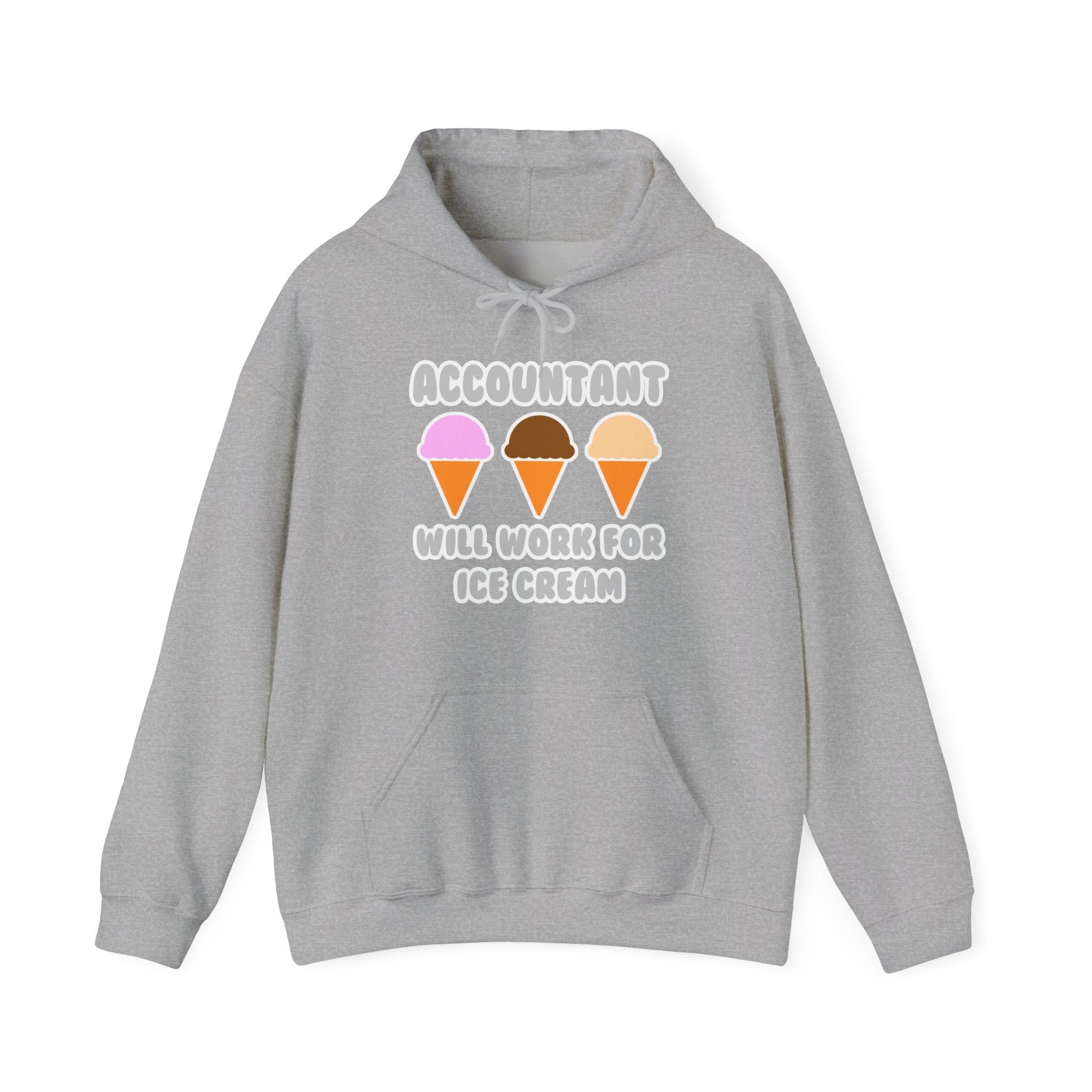 Accountant ... Will Work For Ice Cream - Unisex Heavy Blend™ Hooded Sweatshirt