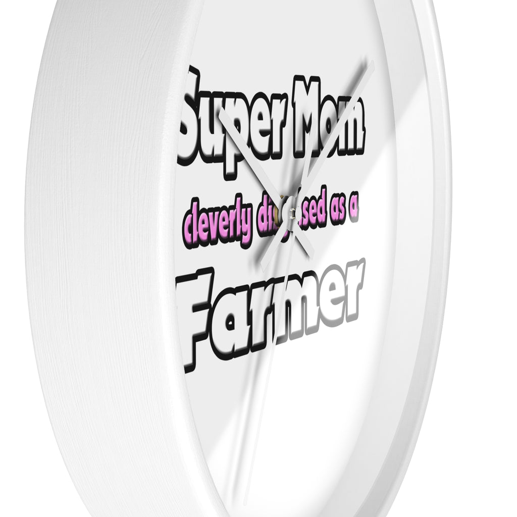 Super Mom ... Farmer - Wall Clock