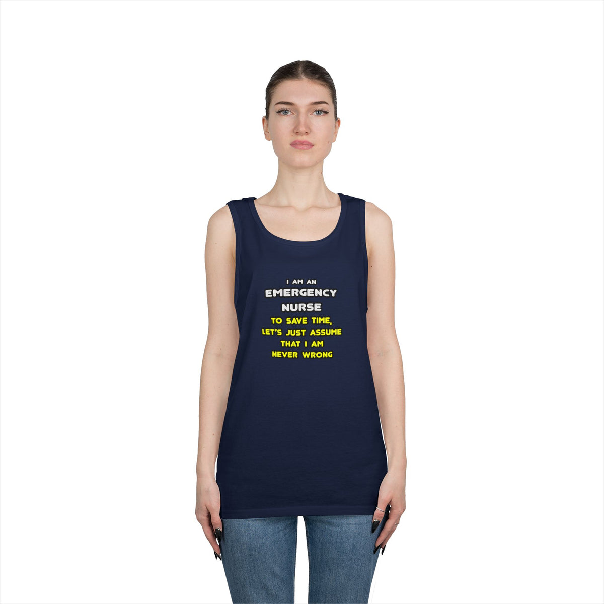 Funny Emergency Nurse T Shirts and Gifts - Unisex Heavy Cotton Tank Top
