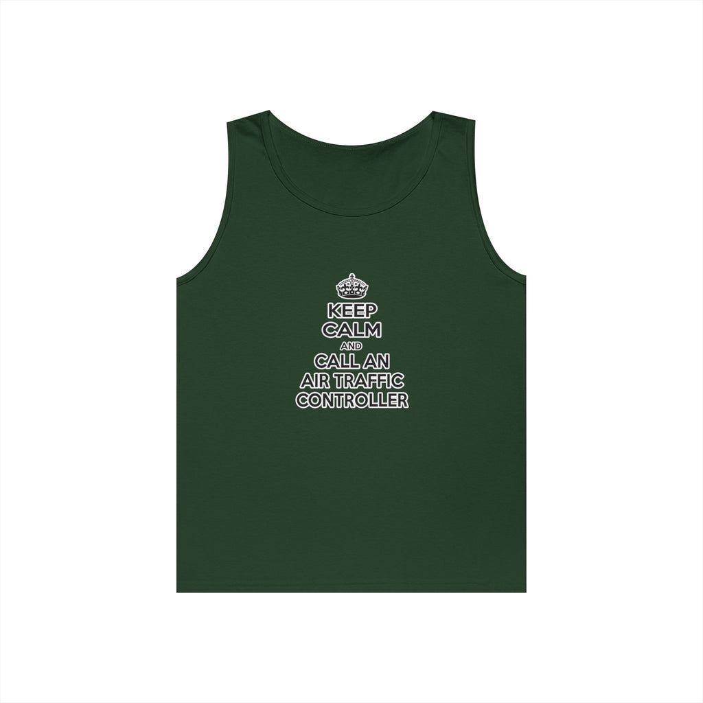 Keep Calm and Call an Air Traffic Controller - Unisex Heavy Cotton Tank Top