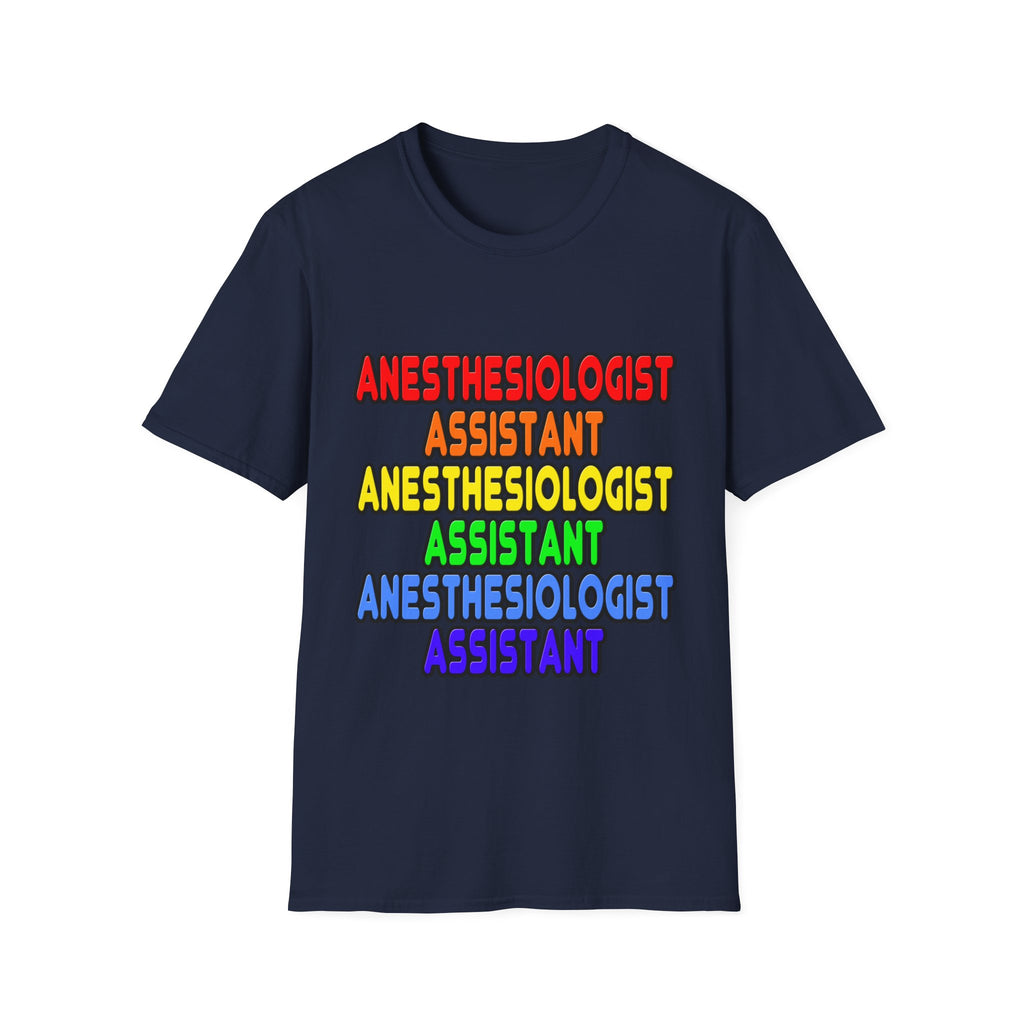 Rainbow Anesthesiologist Assistant - Unisex Softstyle T-Shirt