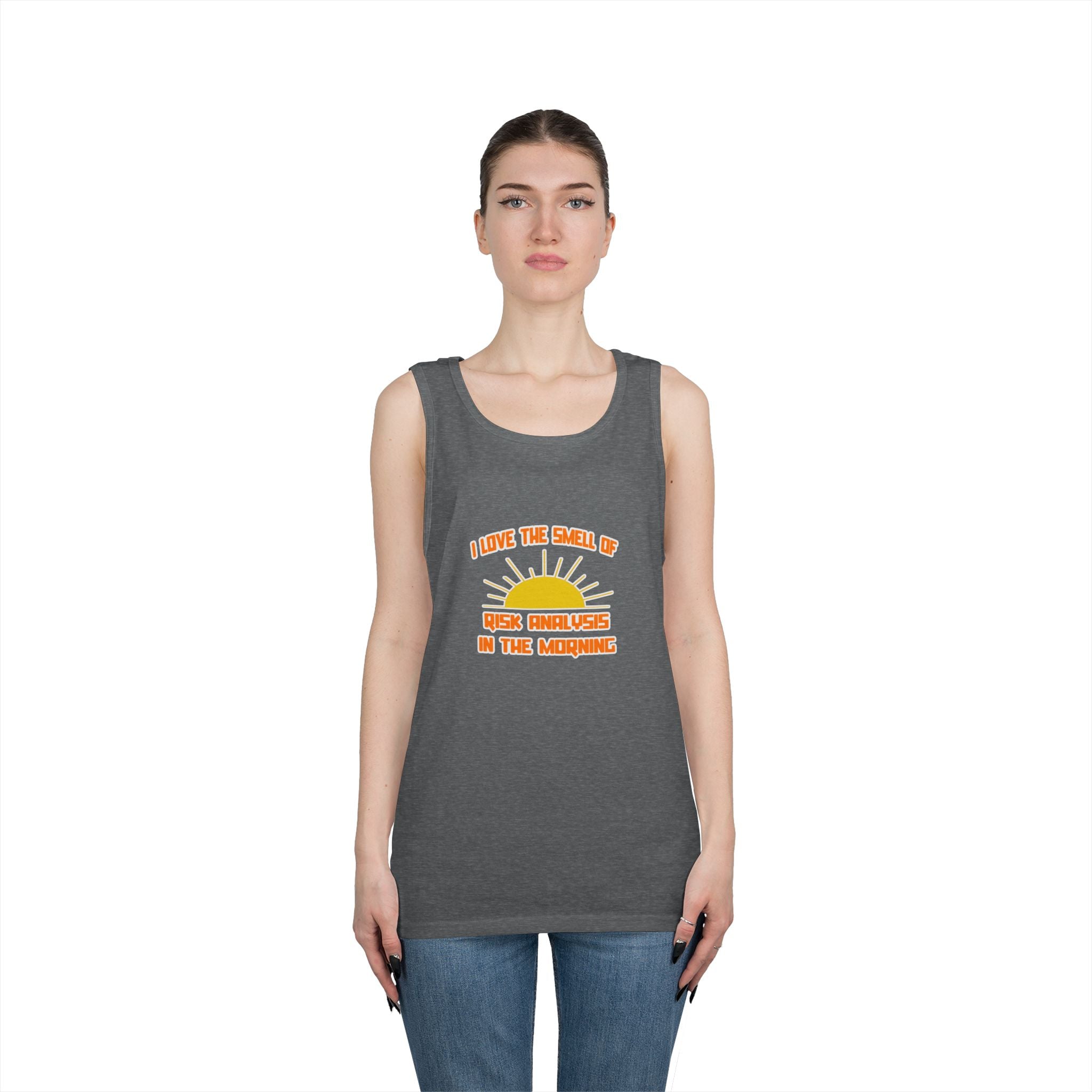 Smell of Risk Analysis in the Morning - Unisex Heavy Cotton Tank Top