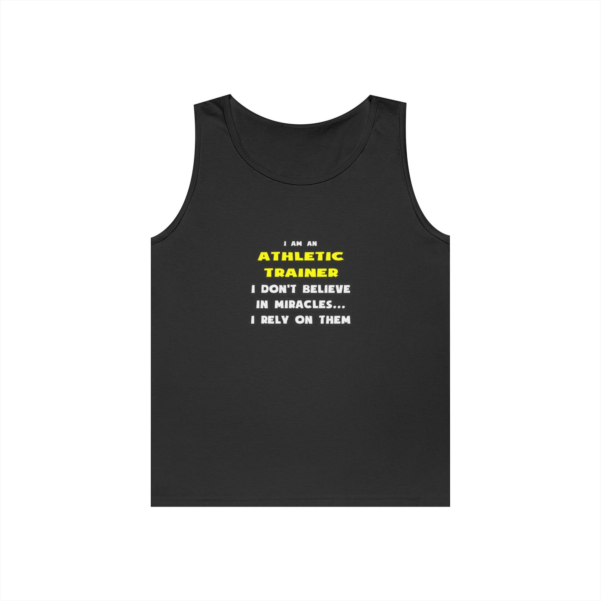 Miracles and Athletic Trainers ... Funny - Unisex Heavy Cotton Tank Top