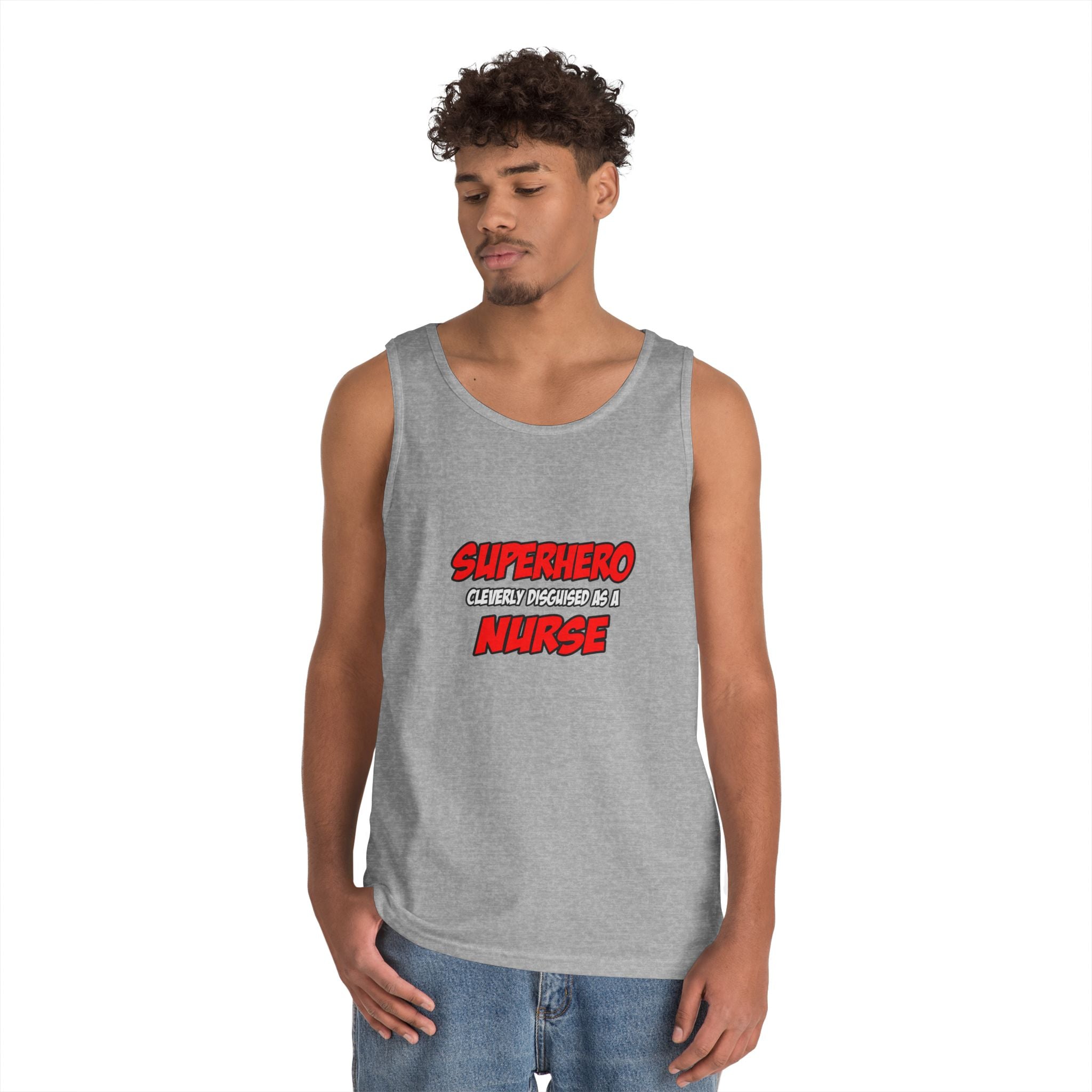 Superhero...Nurse - Unisex Heavy Cotton Tank Top