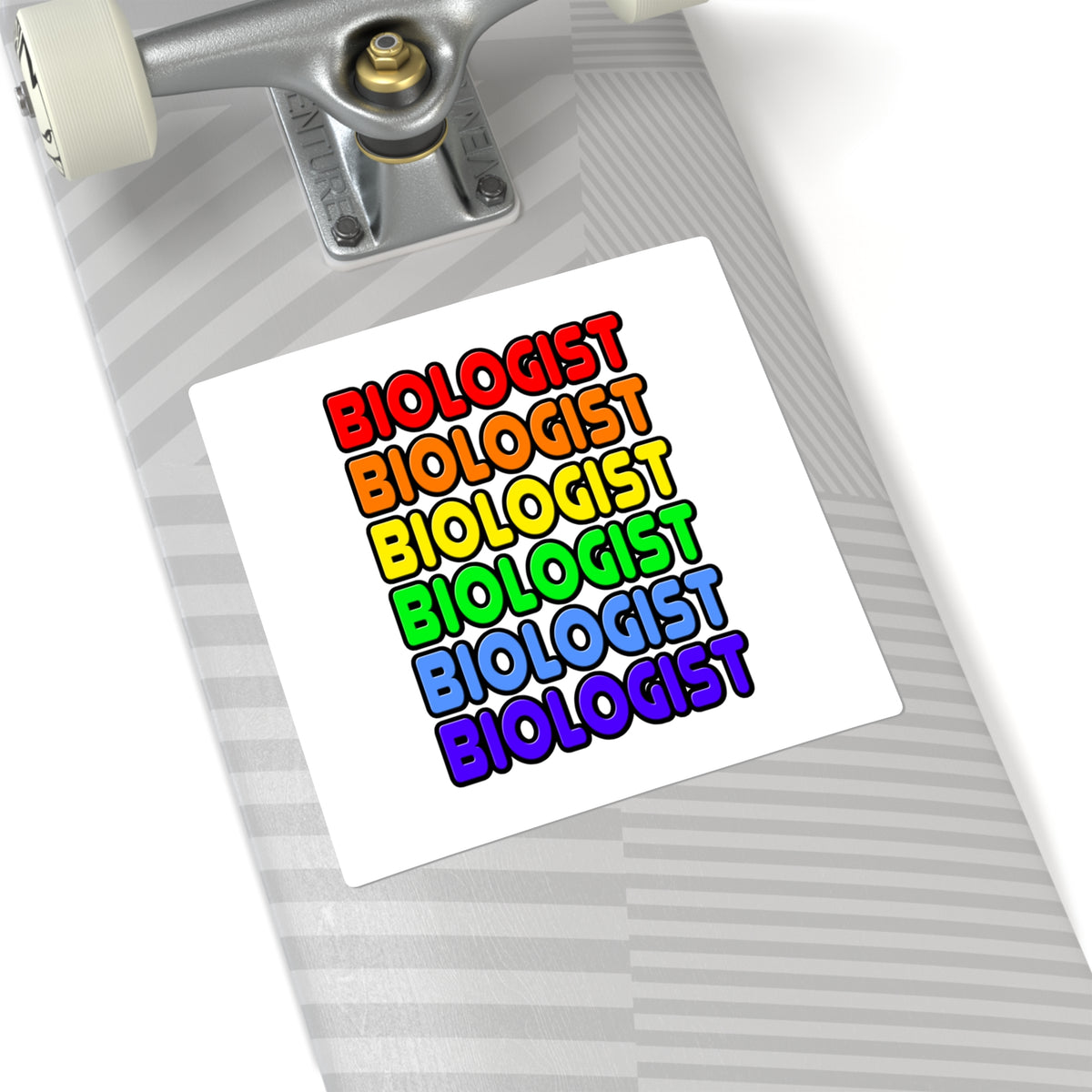 Rainbow Biologist - Square Stickers
