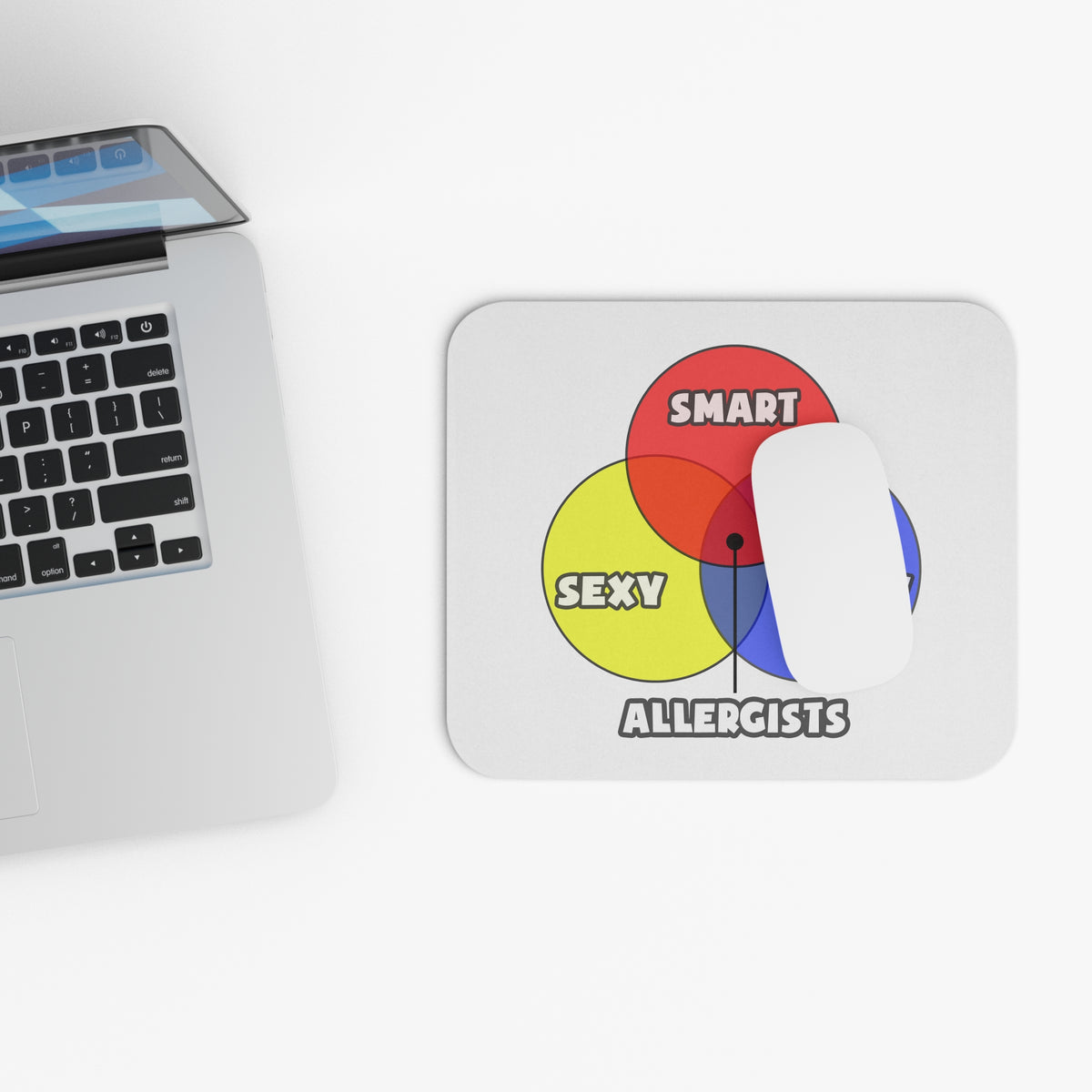 Venn Diagram .. Allergists - Mouse Pad (Rectangle)