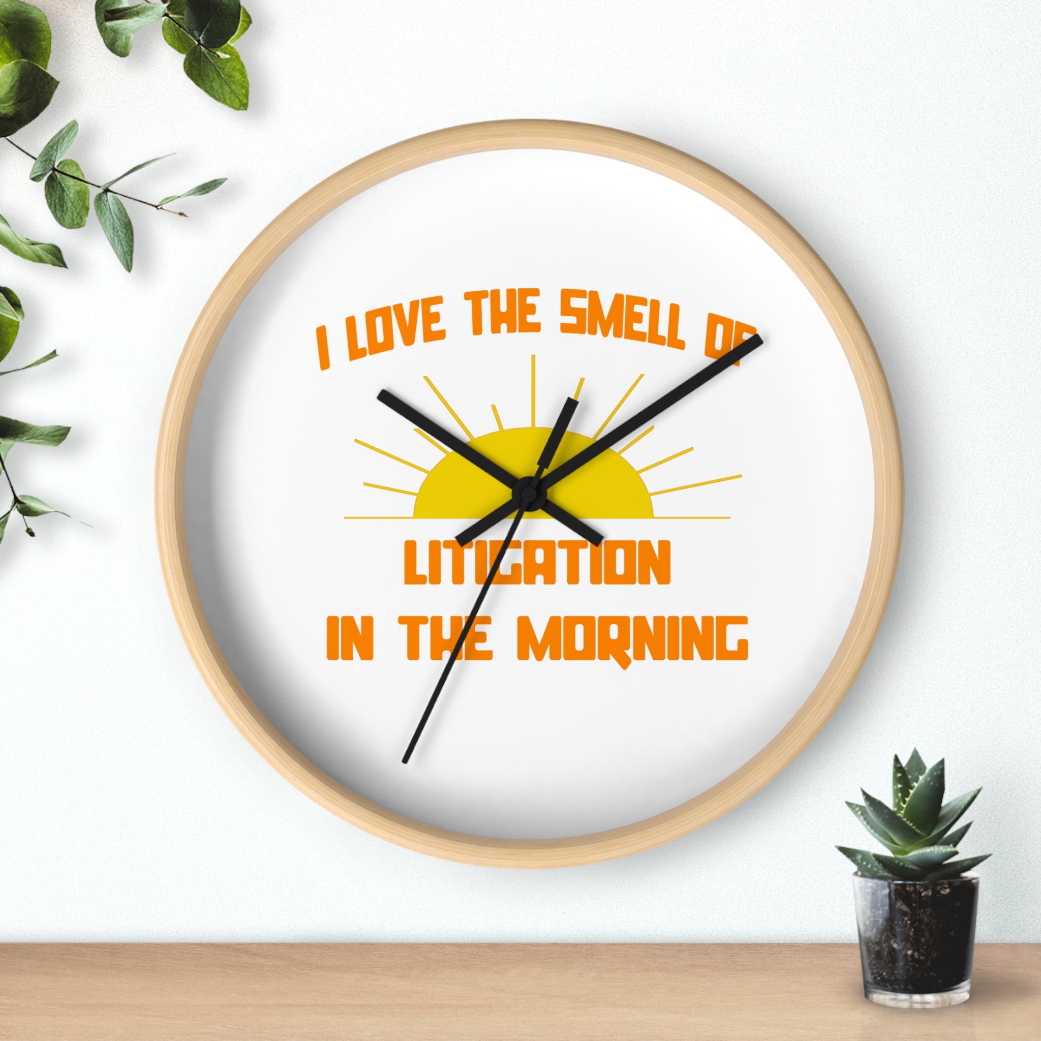 Smell of Litigation in the Morning - Wall Clock