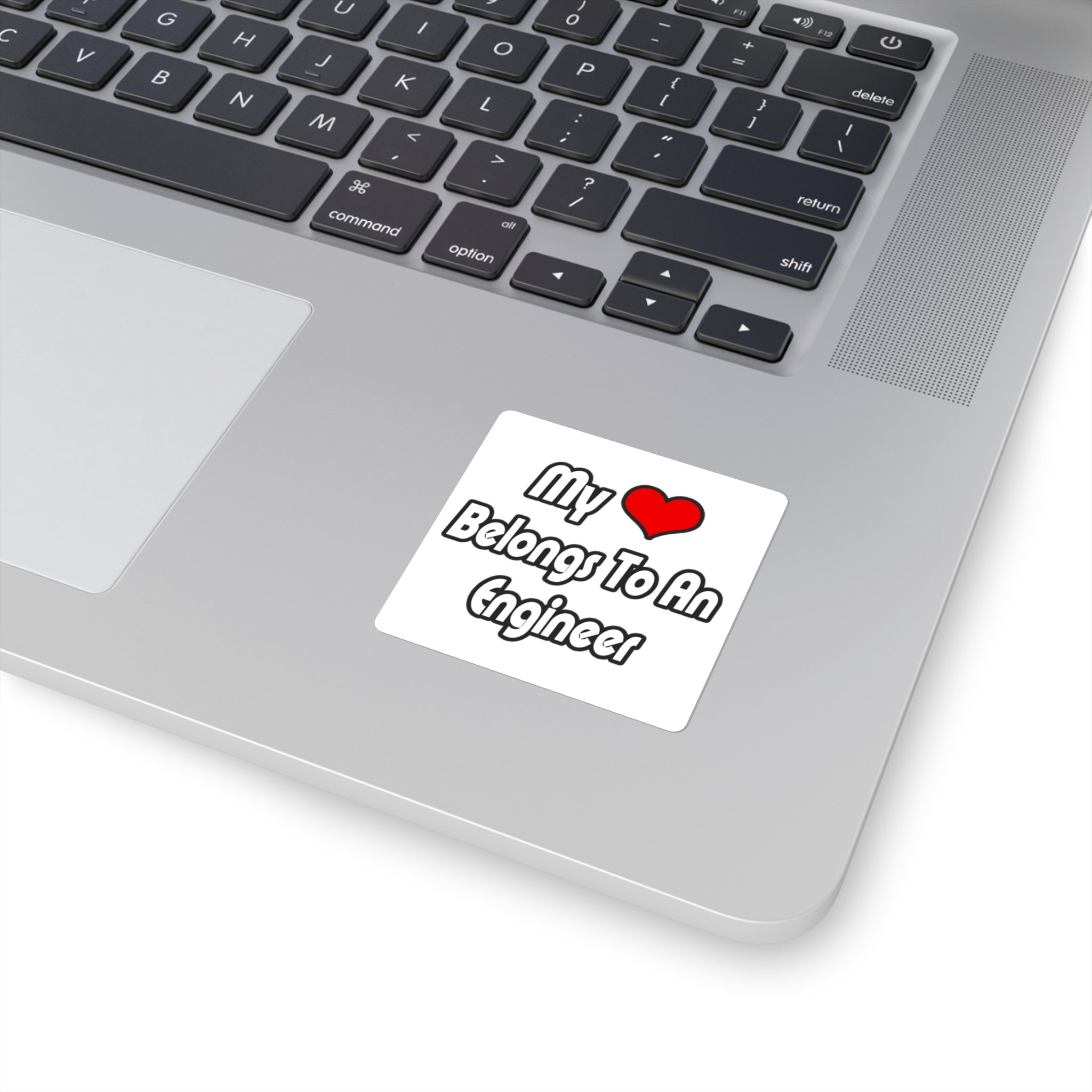 My Heart Belongs To An Engineer - Square Stickers