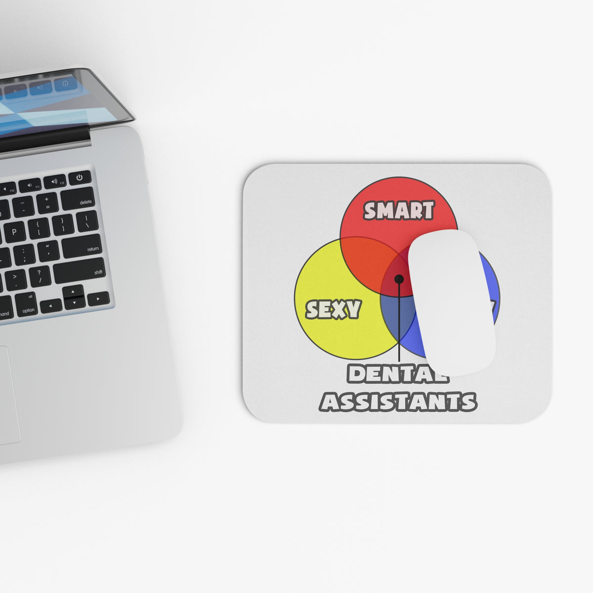 Venn Diagram .. Dental Assistants - Mouse Pad (Rectangle)