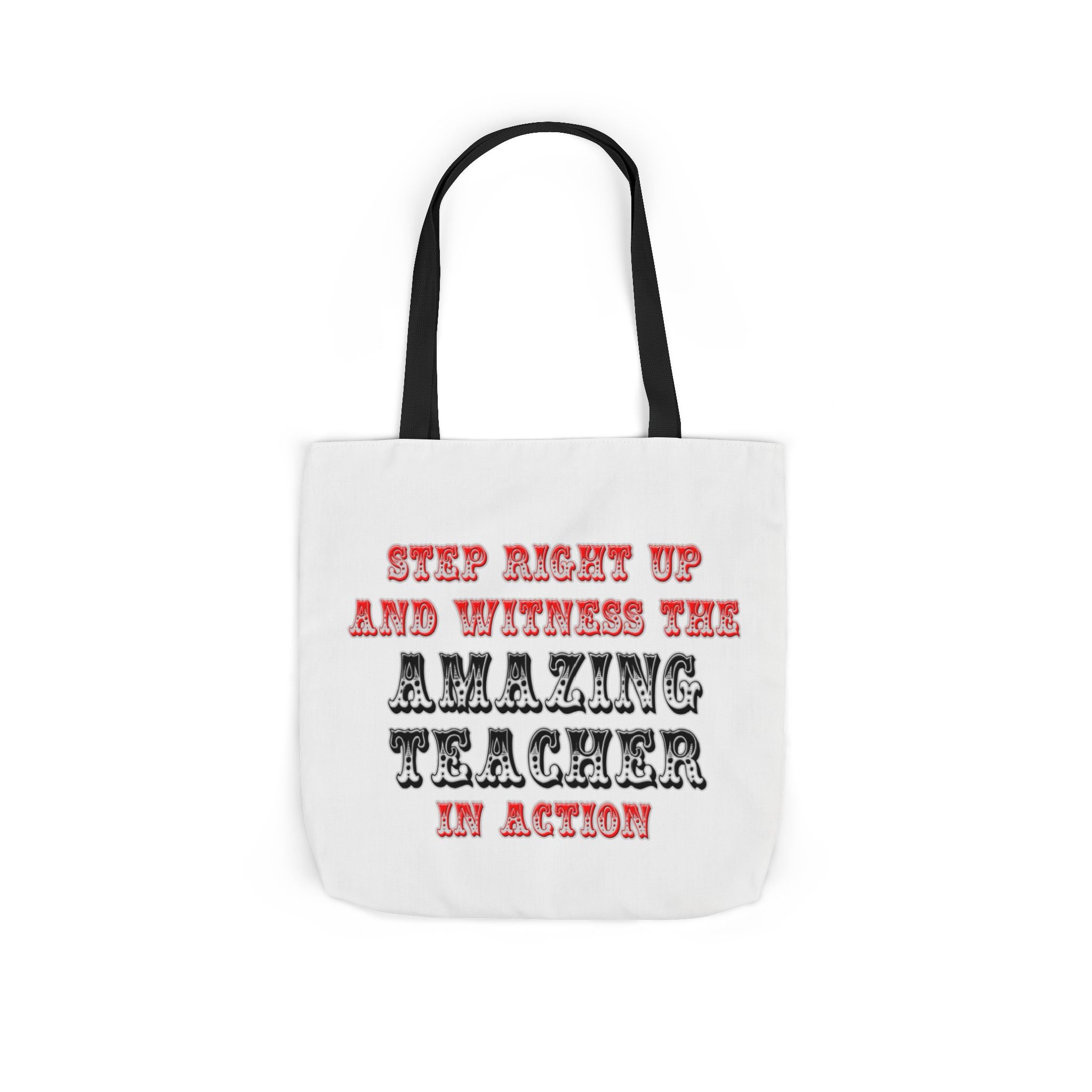Amazing Teacher In Action - Canvas Tote Bag, 5-Color Straps