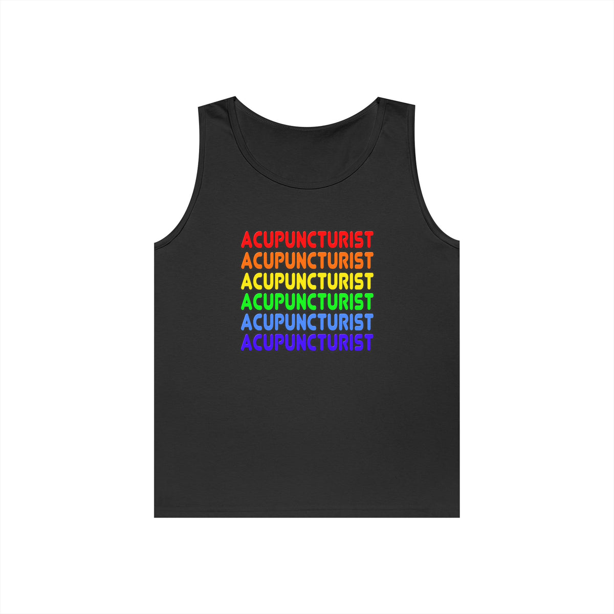 Rainbow Acupuncturist - Unisex Heavy Cotton Tank Top