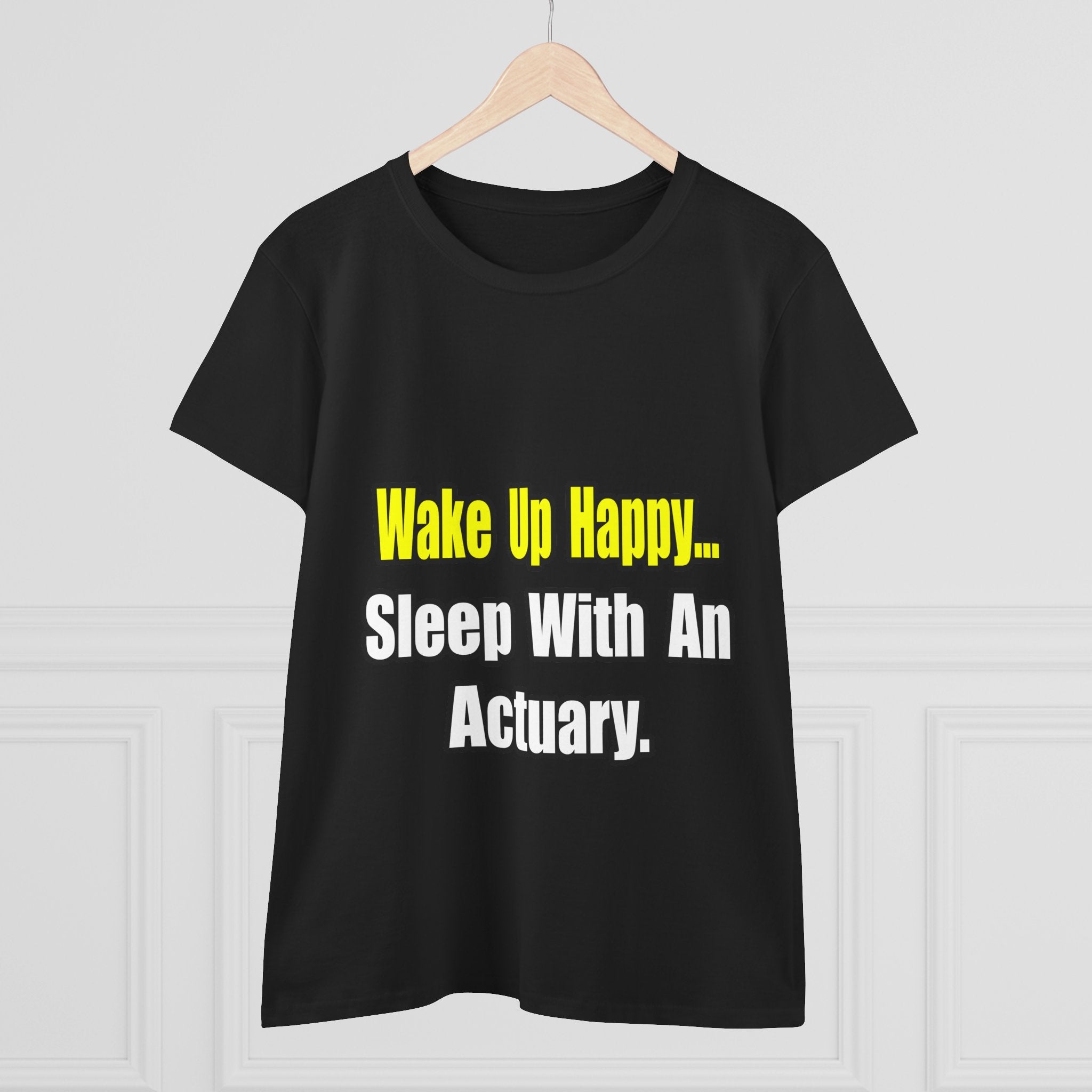 Sleep With an Actuary - Women's Midweight Cotton Tee