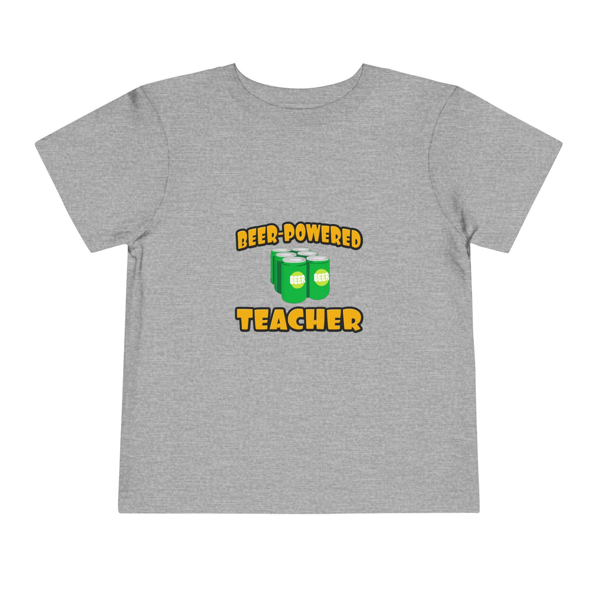 Beer Powered Teacher - Toddler Short Sleeve Tee