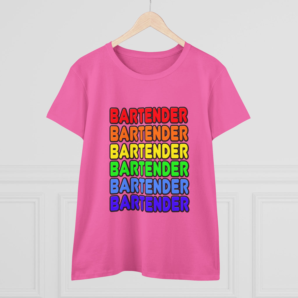 Rainbow Bartender - Women's Midweight Cotton Tee