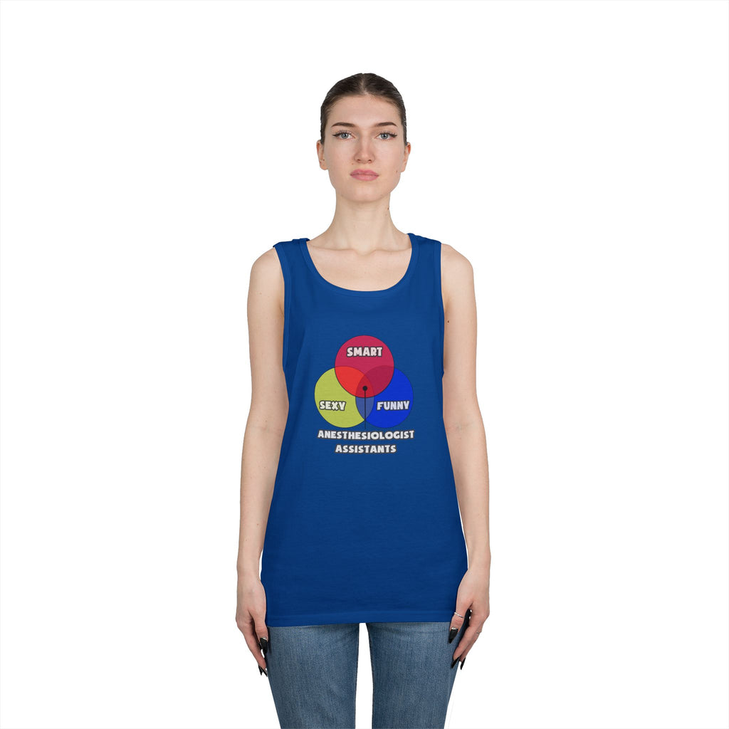 Venn Diagram .. Anesthesiologist Assistants - Unisex Heavy Cotton Tank Top