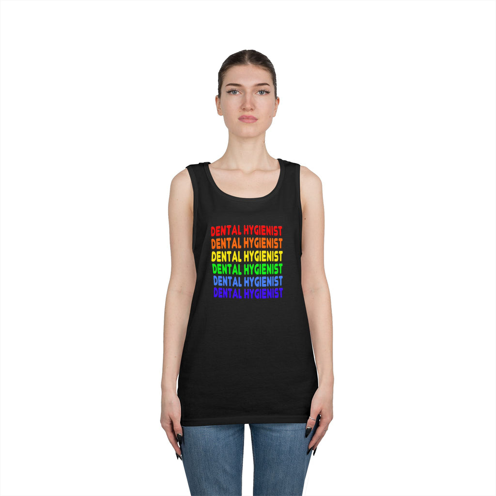 Rainbow Dental Hygienist - Unisex Heavy Cotton Tank Top