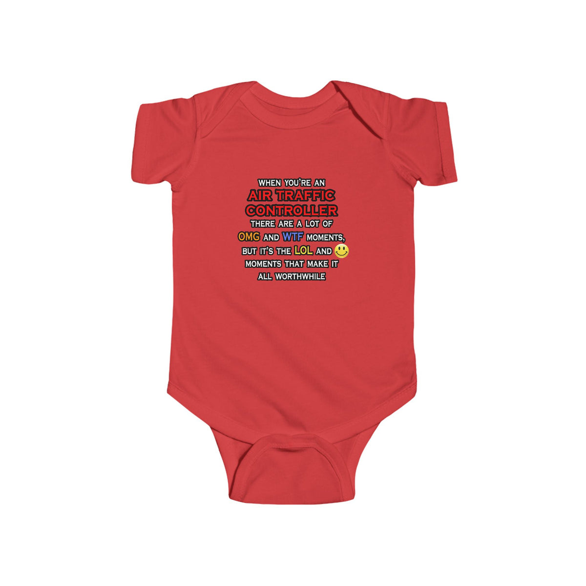 Funny Air Traffic Controller ... OMG WTF LOL - Infant Fine Jersey Bodysuit