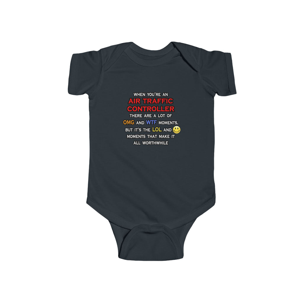 Funny Air Traffic Controller ... OMG WTF LOL - Infant Fine Jersey Bodysuit