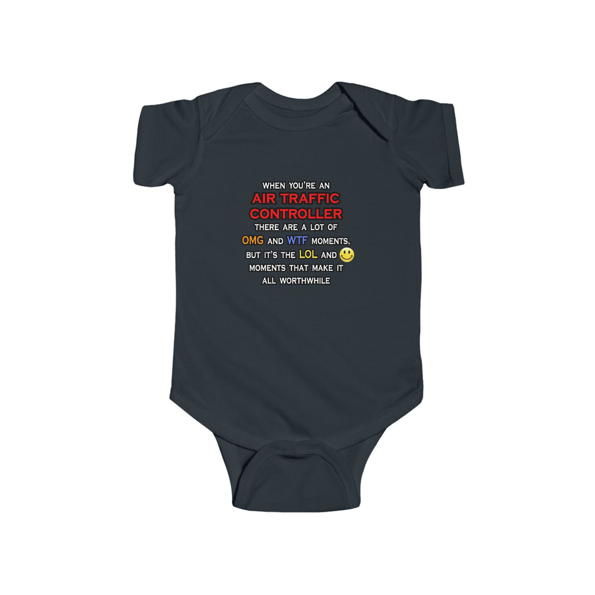 Funny Air Traffic Controller ... OMG WTF LOL - Infant Fine Jersey Bodysuit