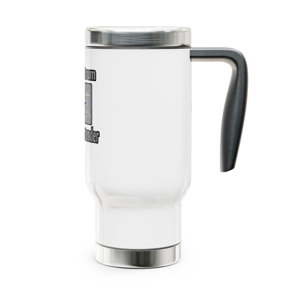 Save a Drum...Bang a Bartender - Stainless Steel Travel Mug with Handle, 14oz