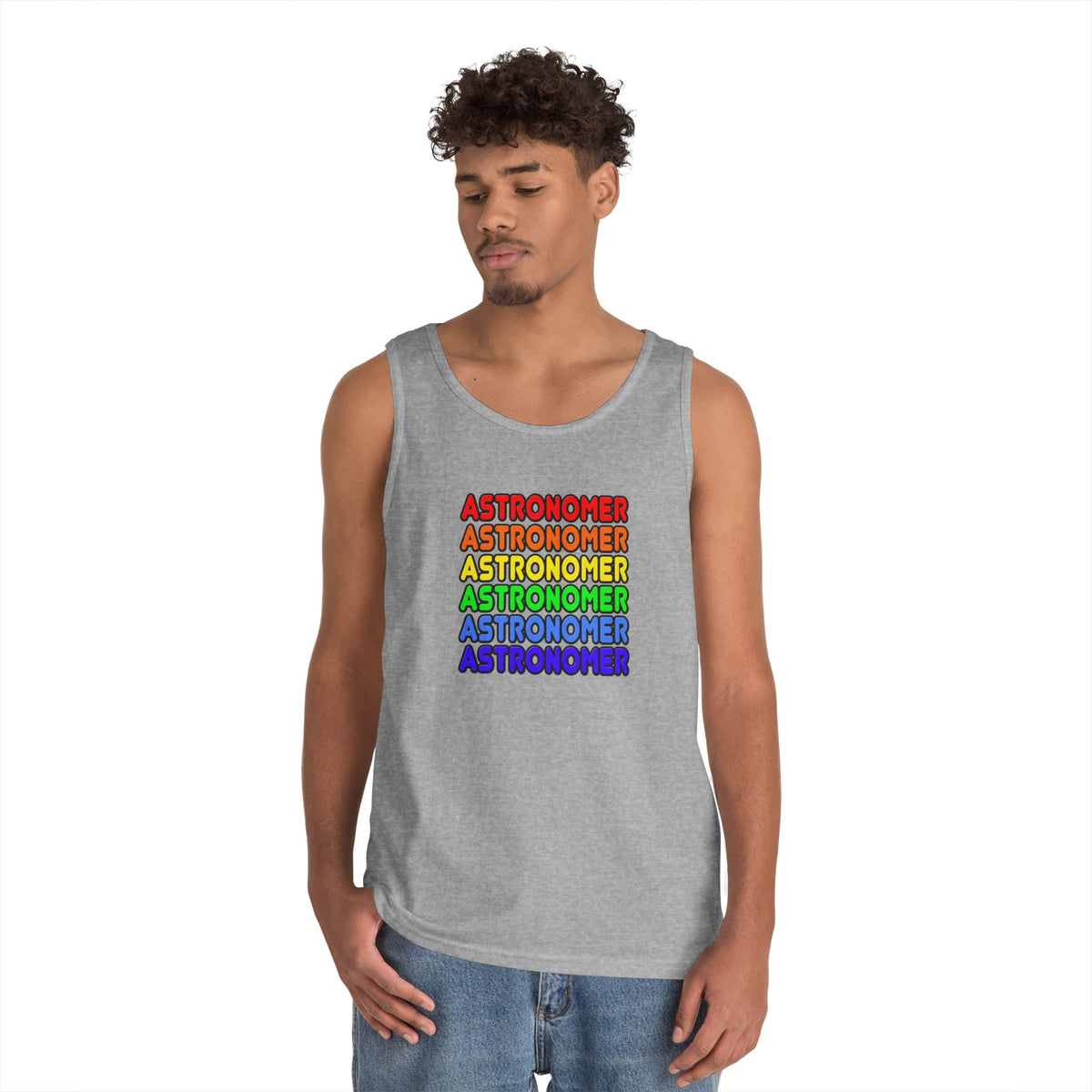 Rainbow Astronomer - Unisex Heavy Cotton Tank Top