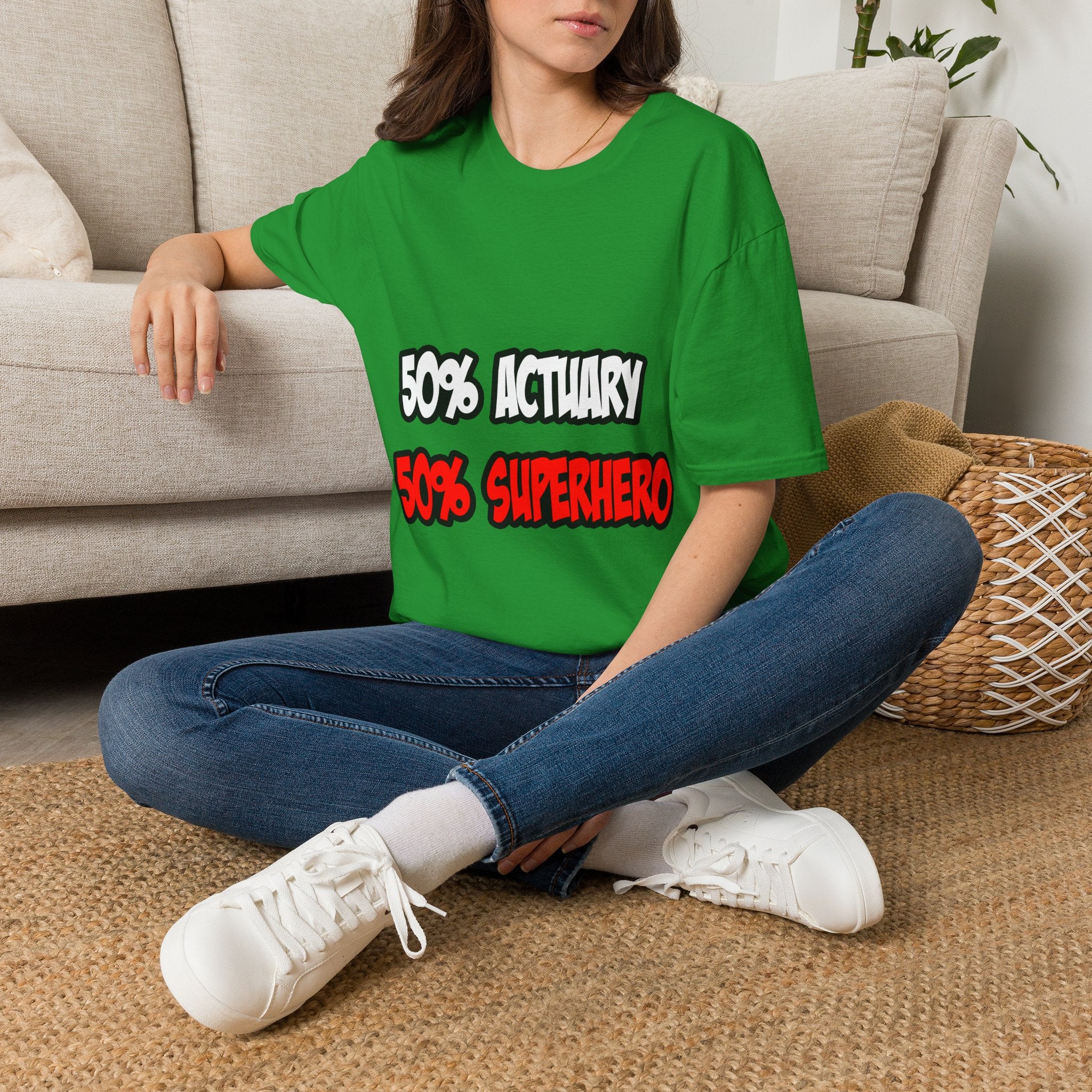Half Actuary...Half Superhero - Unisex Softstyle T-Shirt