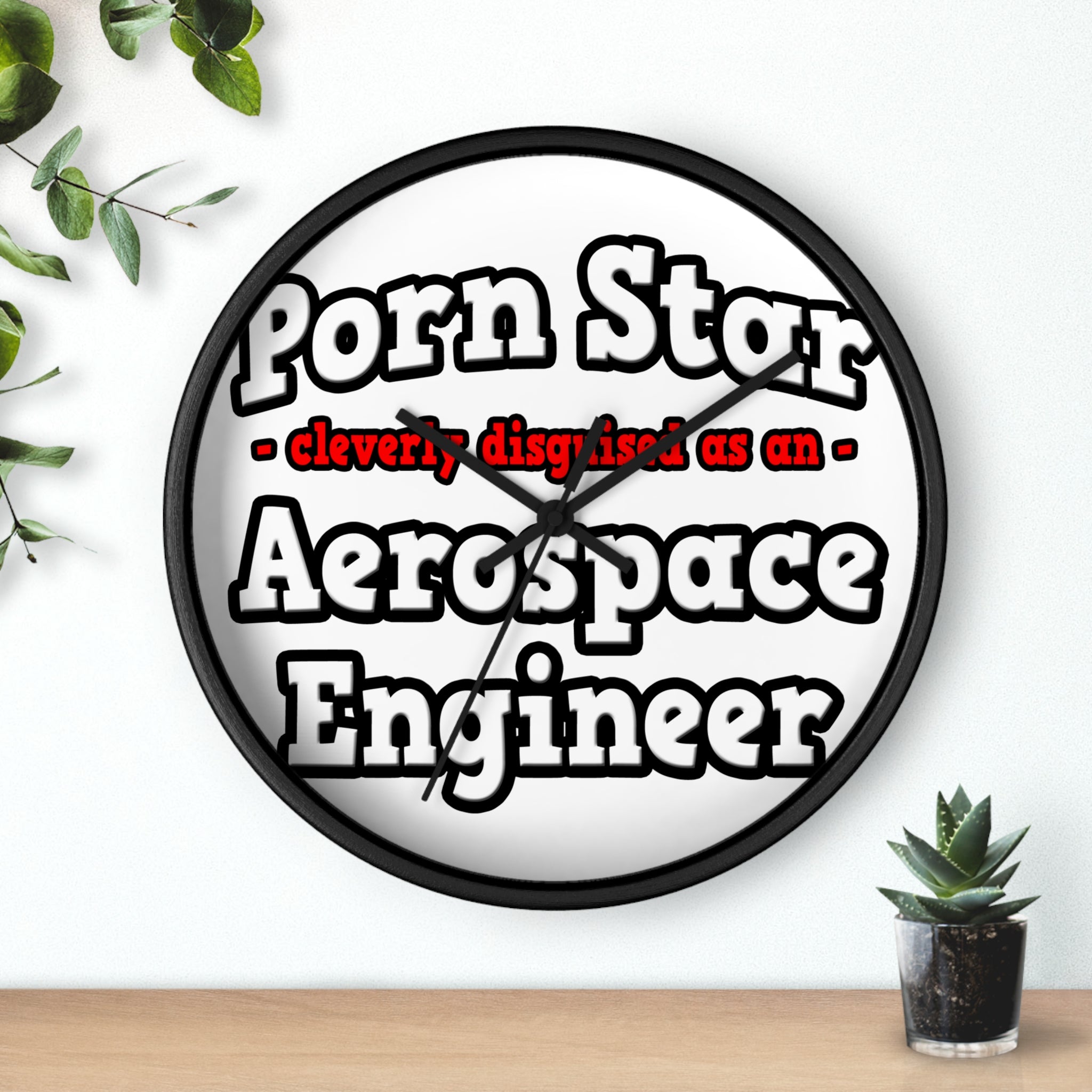 Porn Star...Aerospace Engineer - Wall Clock