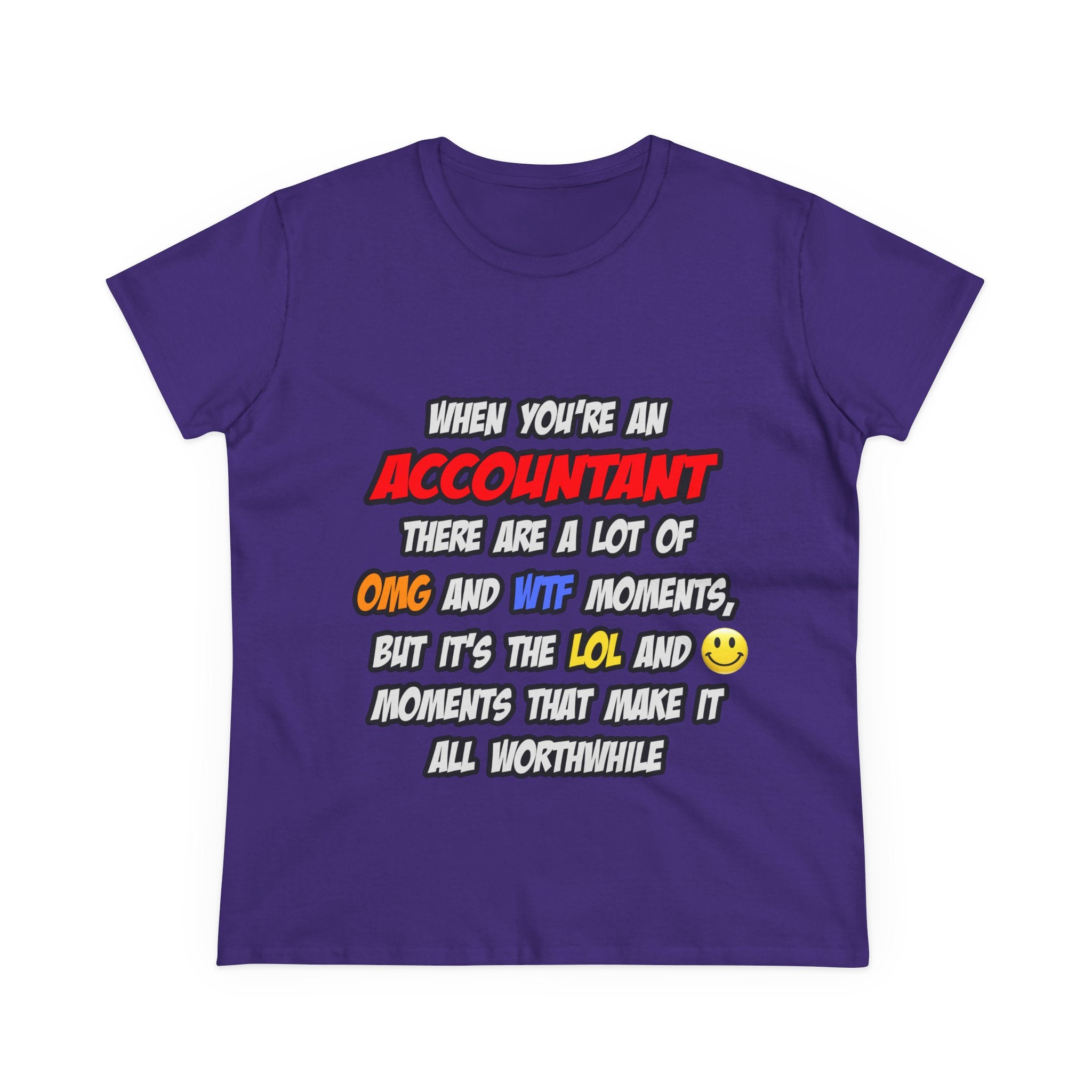 Accountant .. OMG WTF LOL - Women's Midweight Cotton Tee