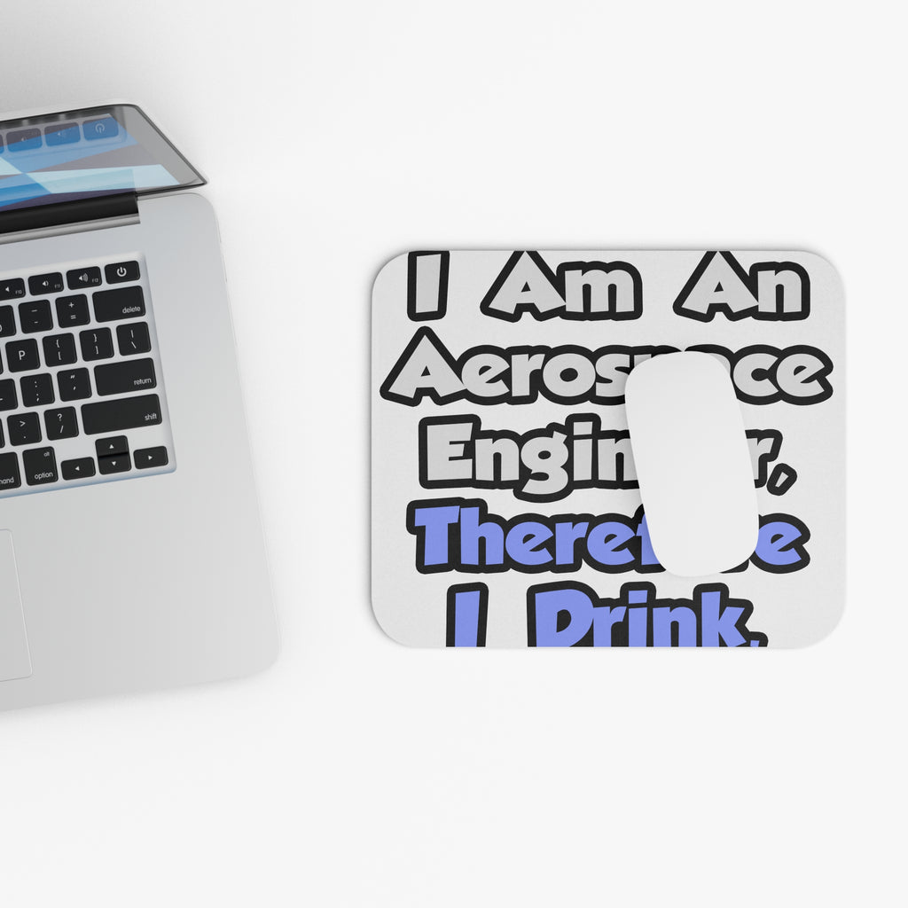 I Am An Aerospace Engineer, Therefore I Drink - Mouse Pad (Rectangle)
