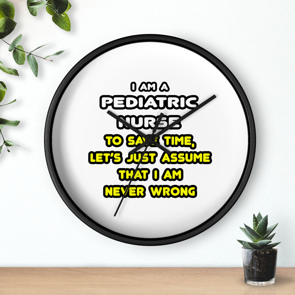 Funny Pediatric Nurse T Shirts and Gifts - Wall Clock
