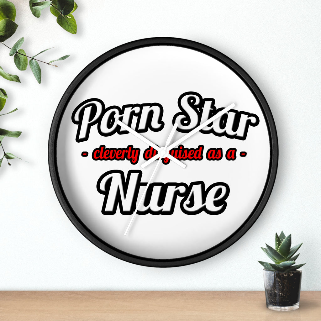 Porn Star...Nurse - Wall Clock